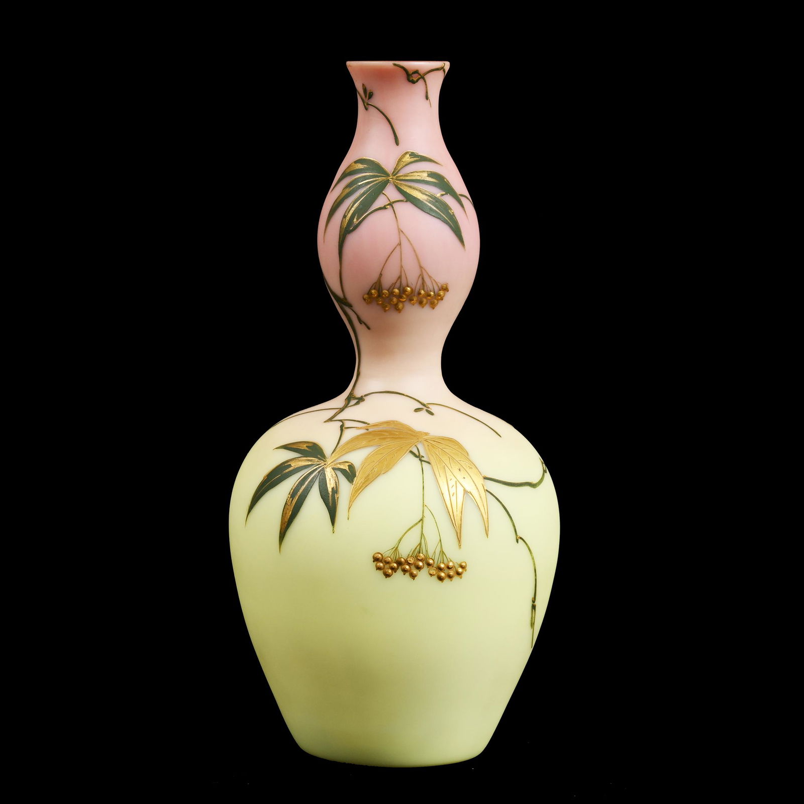 Vase Signed Webb Queen's Burmese Art Glass (1 of 3)