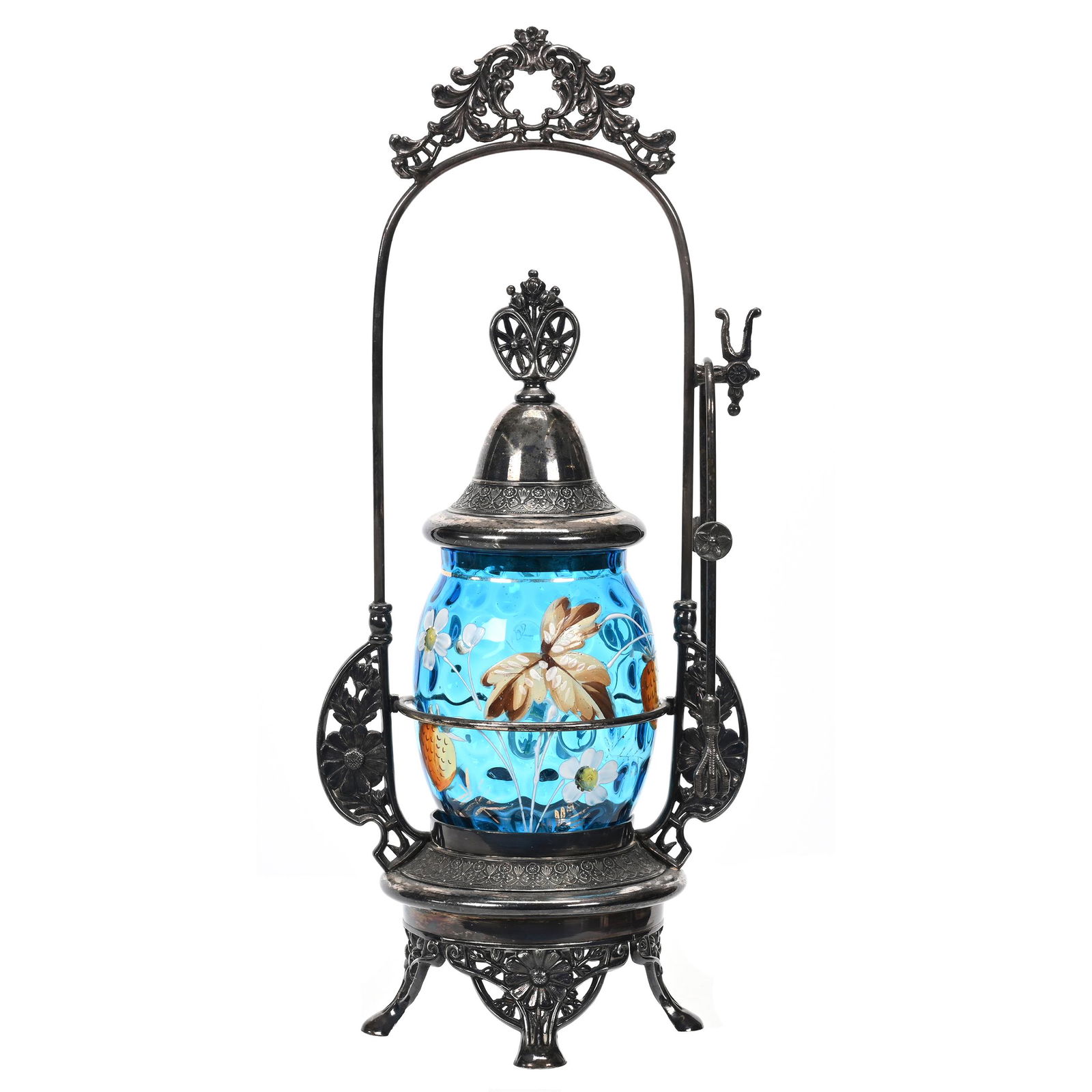 Victorian Pickle Castor, Blue Coinspot Insert (1 of 4)