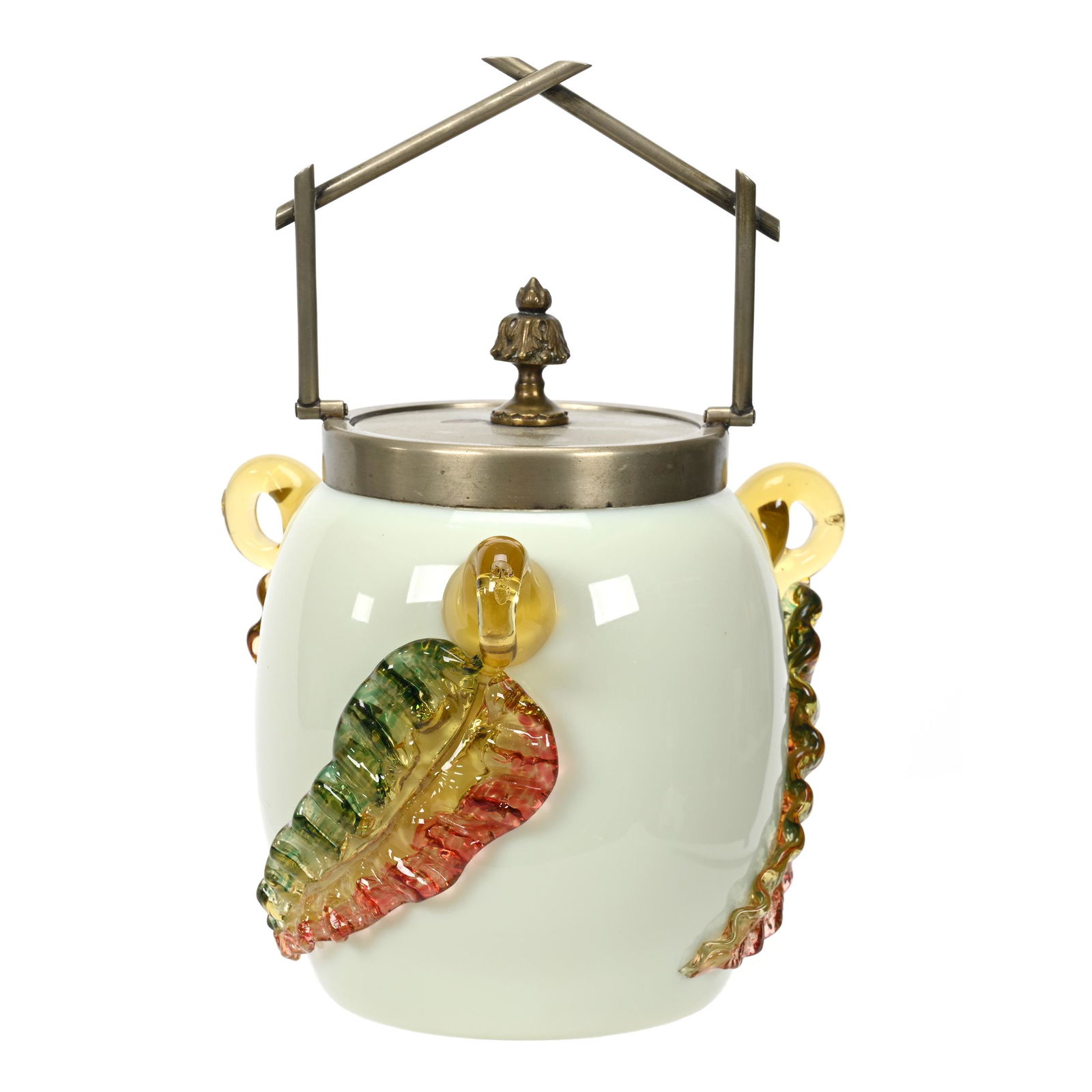 Biscuit Jar, Stevens & Williams Cased Art Glass (1 of 3)