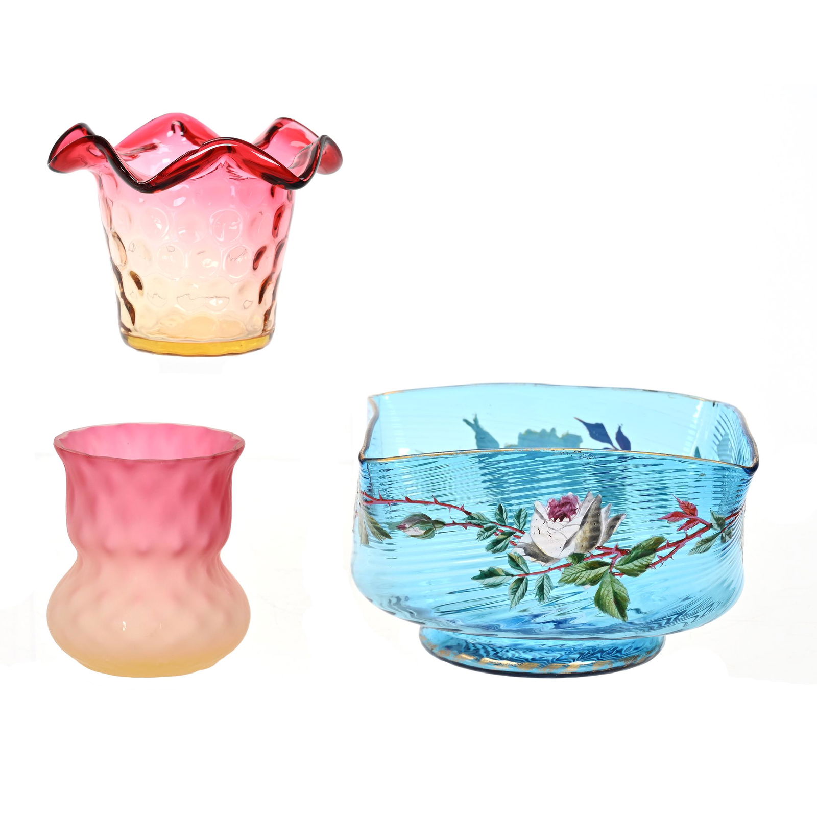 (3) Assorted Art Glass Items (1 of 3)