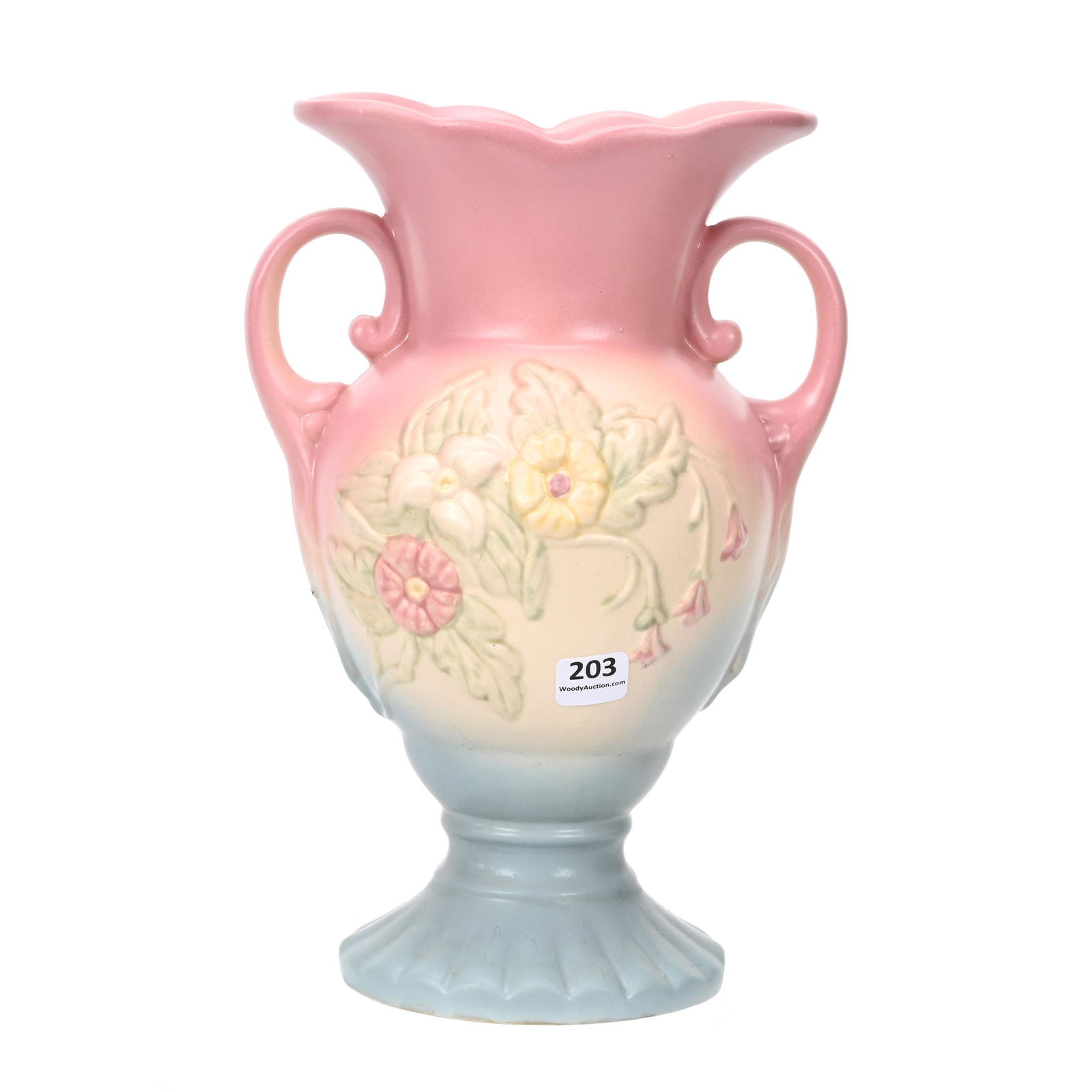 Pedestal Vase Marked Hull W-14-10 1/2 Art Pottery (1 of 3)