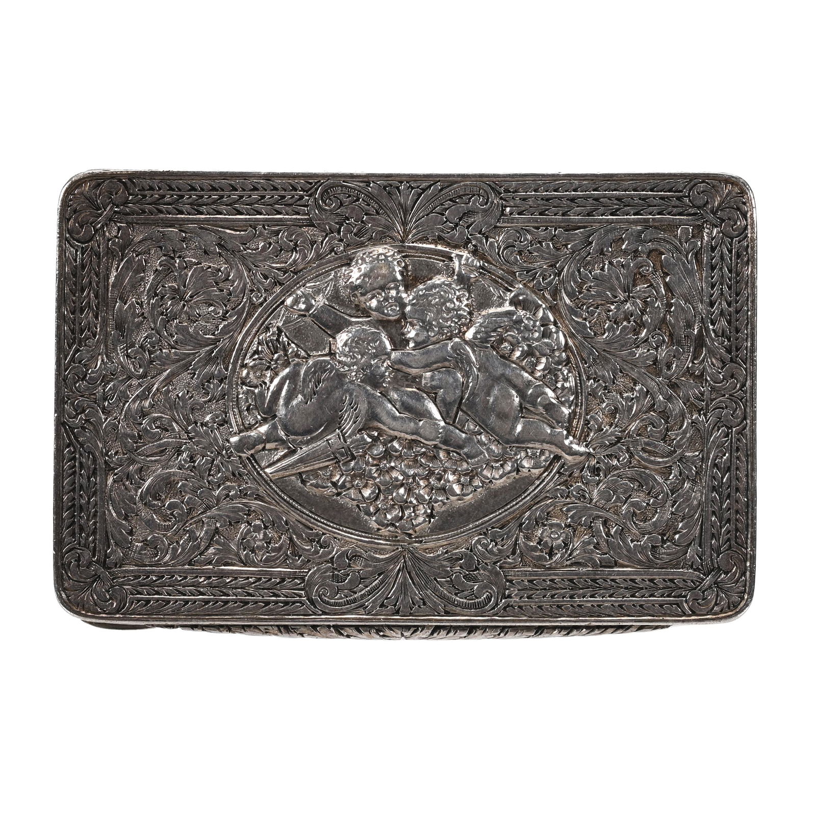 Solid Silver Box Marked .900 F. Chiappe (1 of 4)