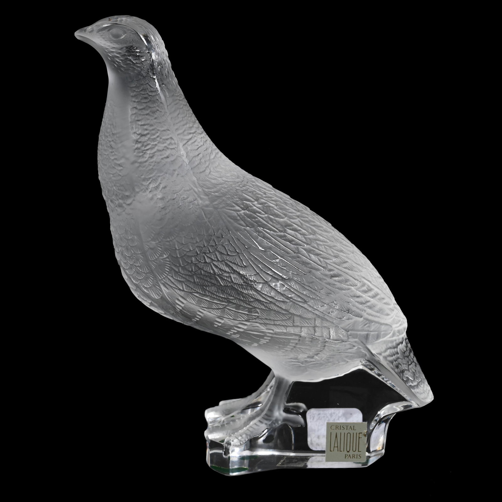 Figurine Marked Lalique France, Partridge: Figurine Marked Lalique France, Partridge, 7" x 5.25", Kentucky Personal Collection