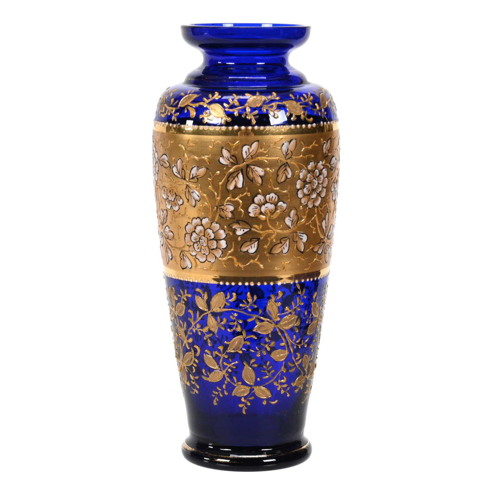 Vase Signed Moser Art Glass, Cobalt Blue (1 of 3)