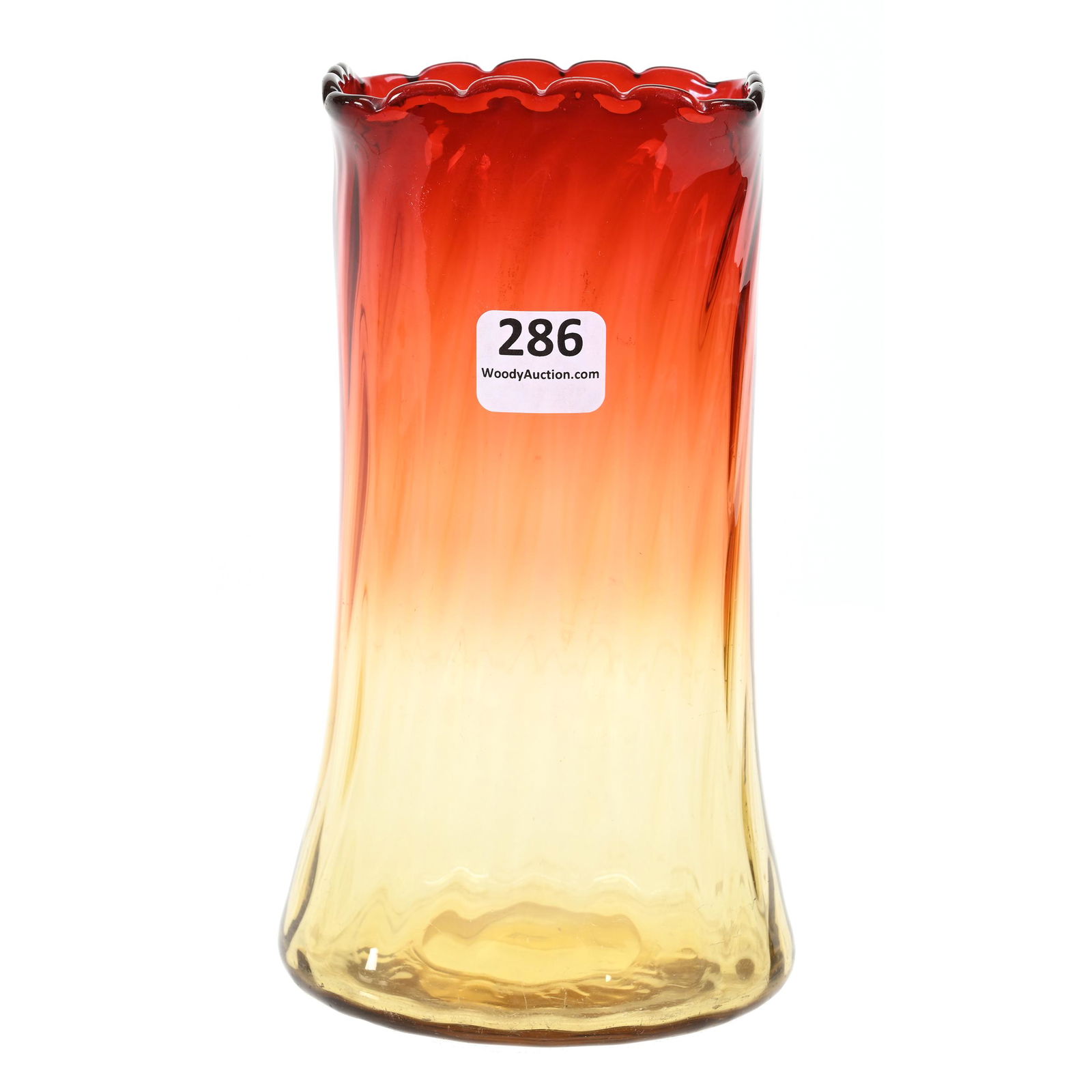 Celery Vase, Amberina Art Glass (1 of 3)