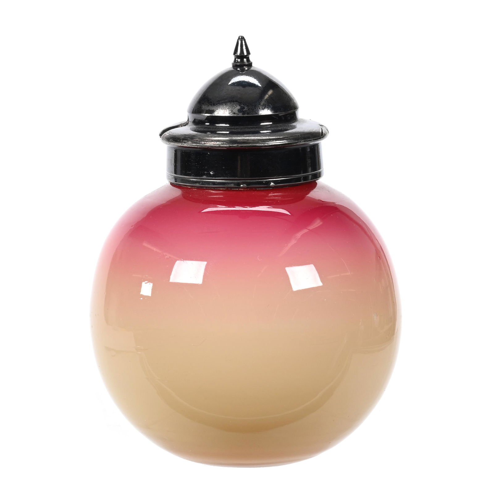 Jam Jar, Wheeling Peachblow Art Glass (1 of 3)