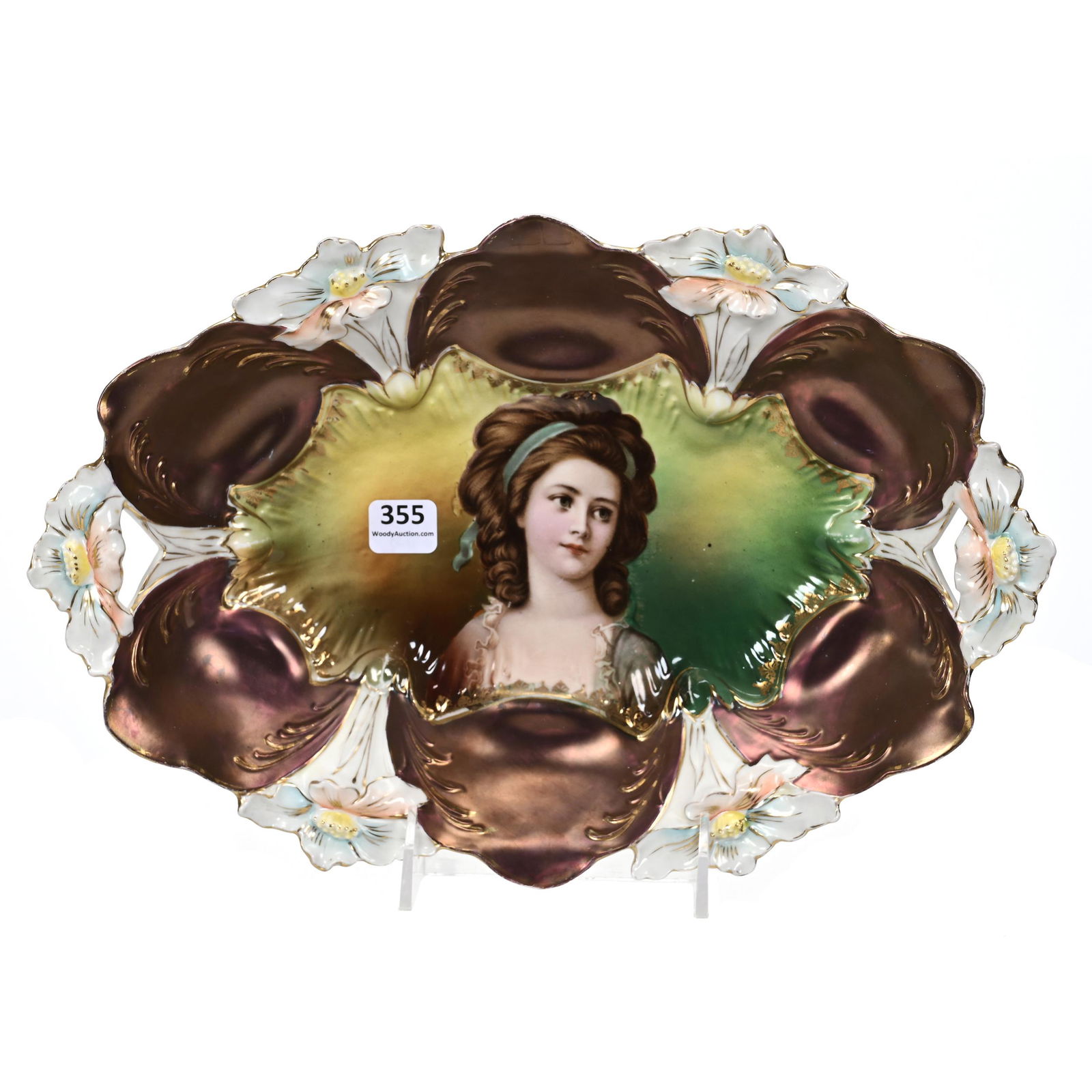 Bun Tray, Unmarked R.S. Prussia, Lily Mold (1 of 2)