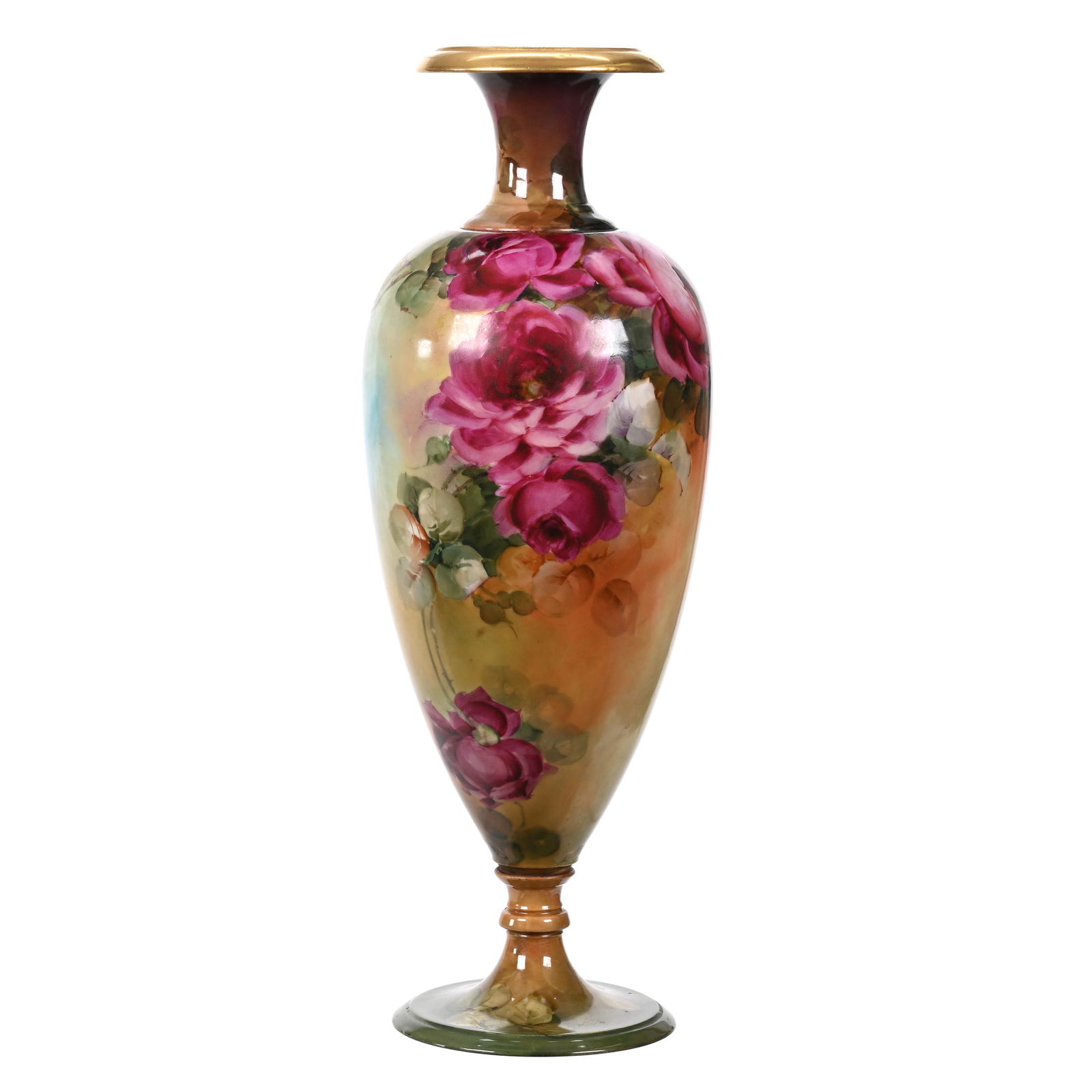 Pedestal Vase Marked Wm. Guerin Limoges Porcelain (1 of 3)