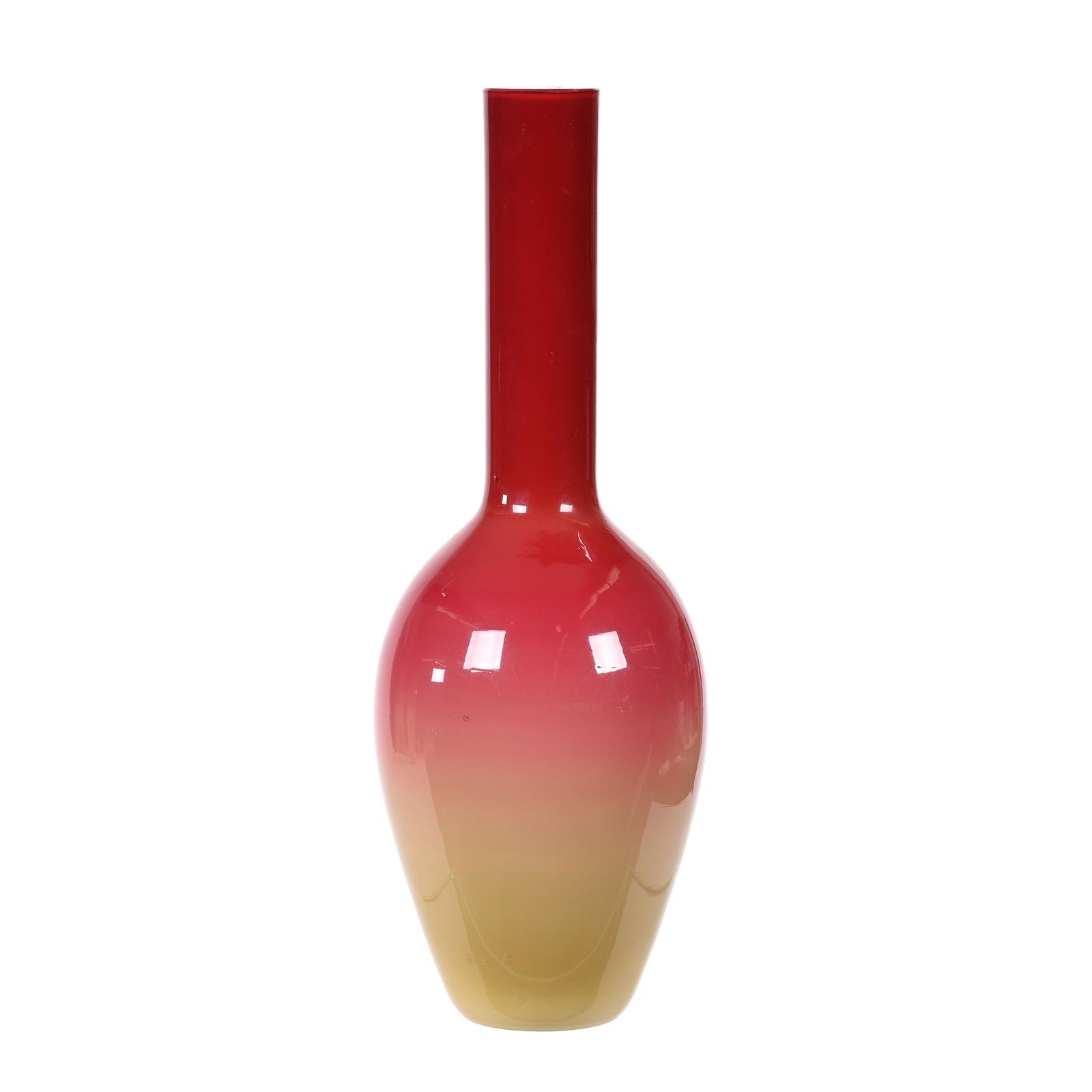 Vase, Wheeling Peachblow Art Glass (1 of 3)