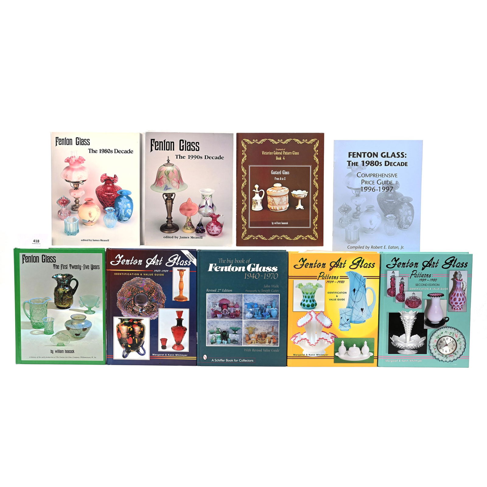 (8) Books About Fenton And (1) On Custard Glass (1 of 2)