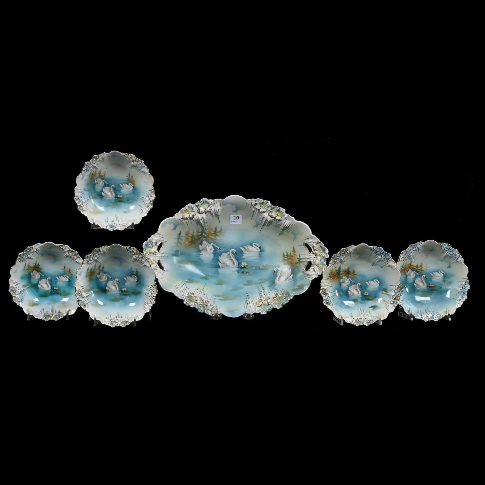 Bread Bowl Marked RSP Icicle Mold, Swan Decor (1 of 3)