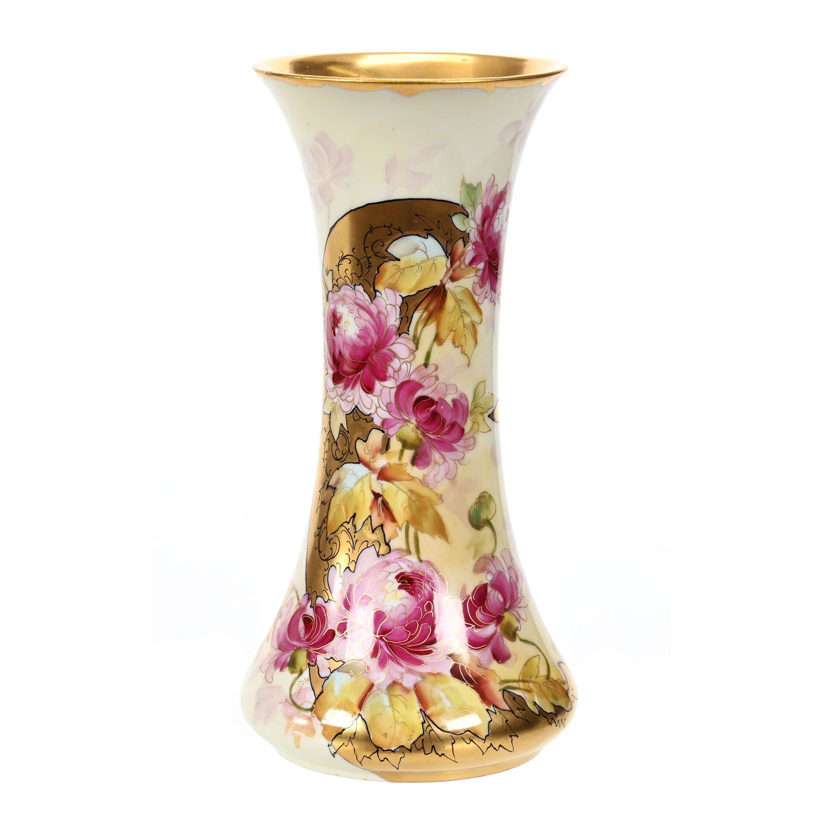 Vase Marked Pickard, Rean Pink Mums Pattern (1 of 3)