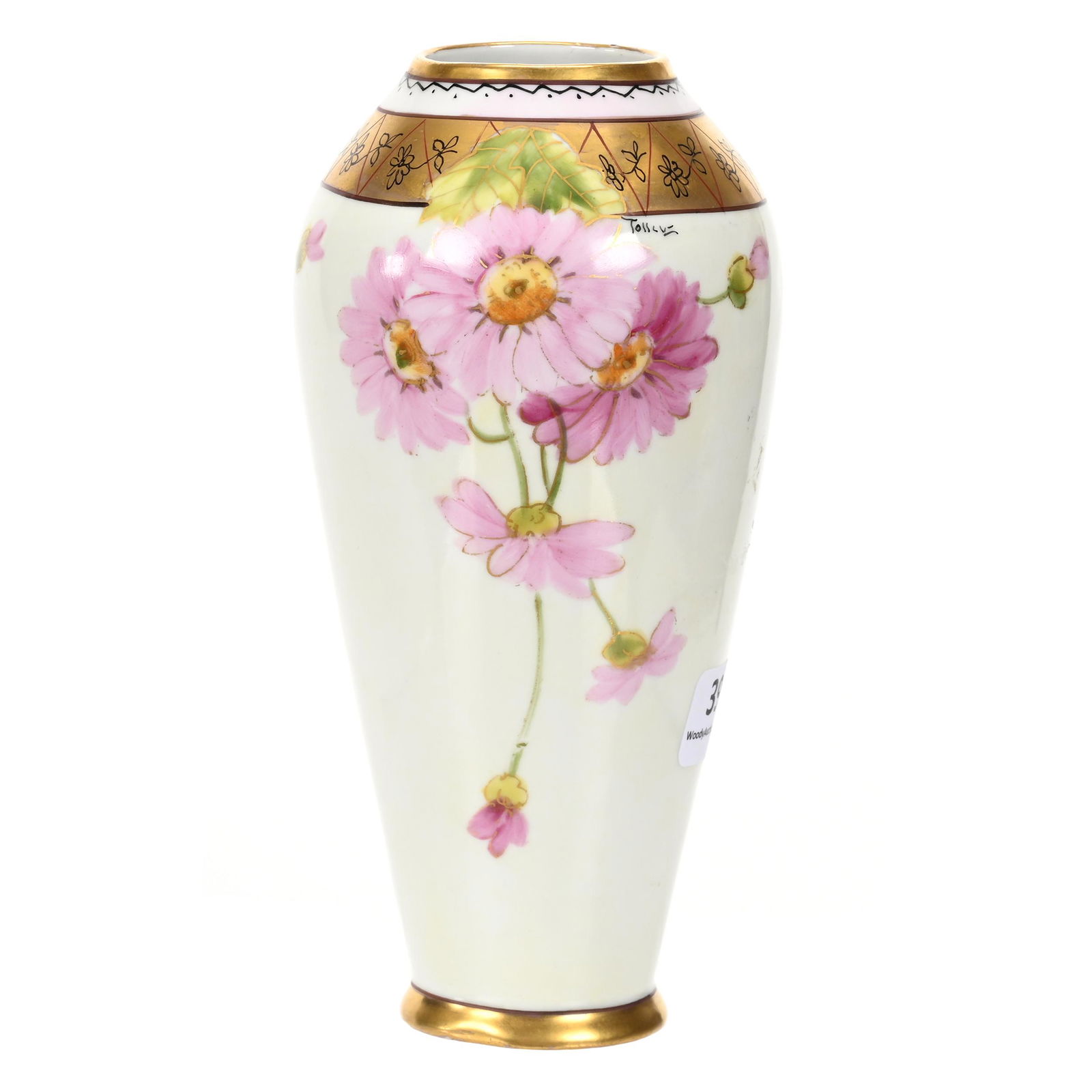 Vase Marked Pickard, Pink Aster Floral (1 of 4)