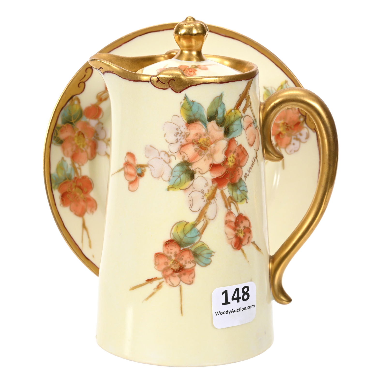 Lidded Syrup Pitcher & Underplate Marked Pickard (1 of 5)