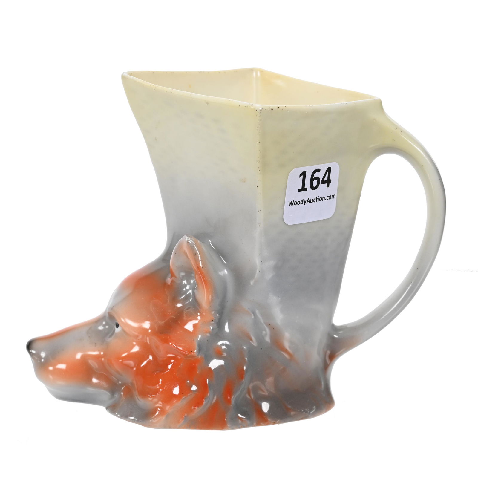 Creamer: Fox Head, Stirrup, Marked Royal Bayreuth (1 of 3)