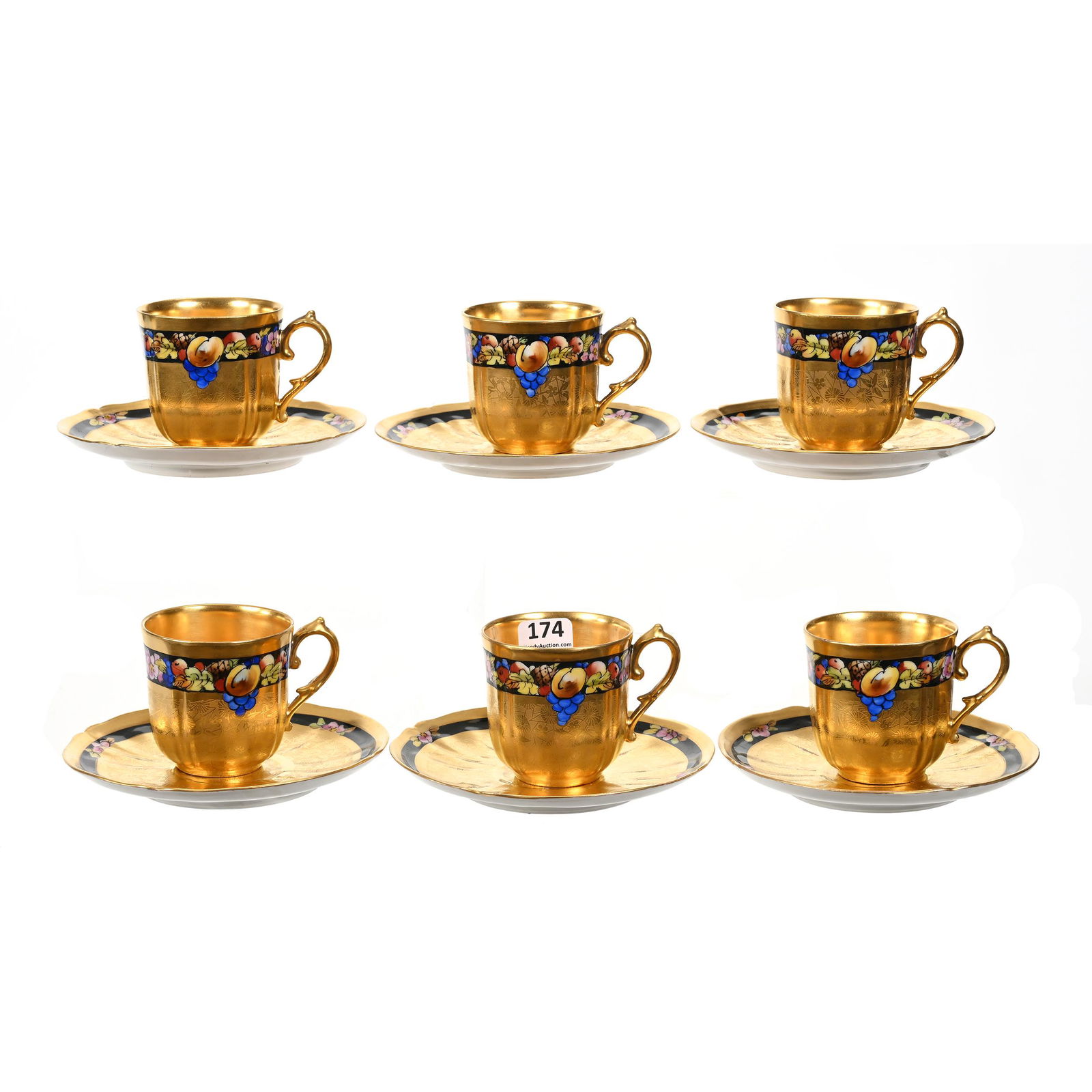6 Cups & Saucers Marked Pickard (1 of 4)