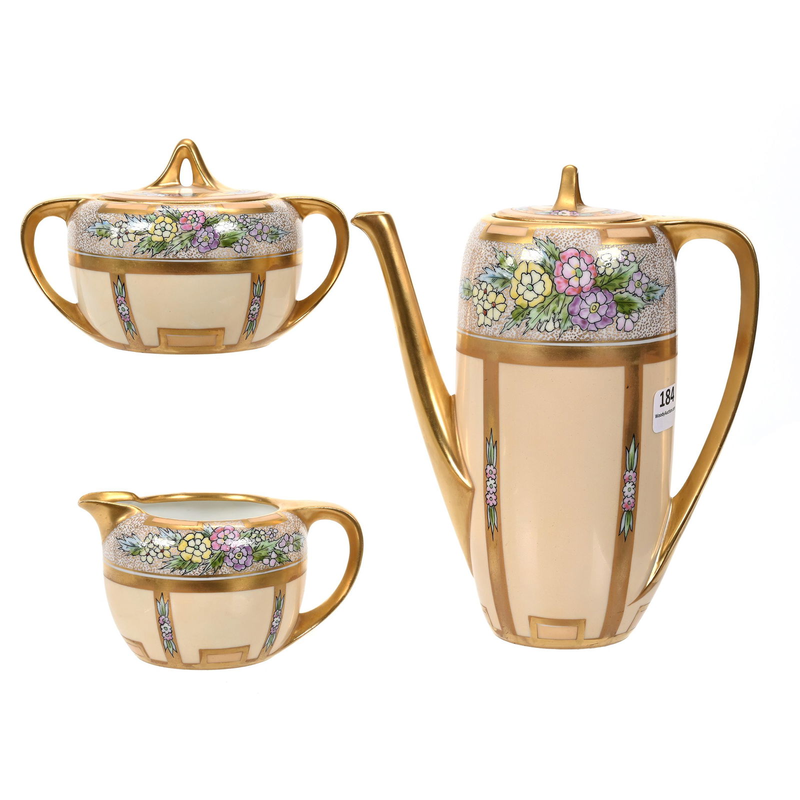 Coffee Set Marked Pickard, Three Piece (1 of 3)