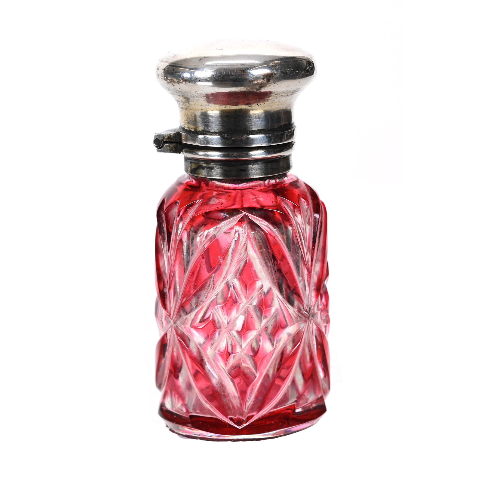 Scent Bottle, BPCG, Cranberry Cut To Clear (1 of 4)