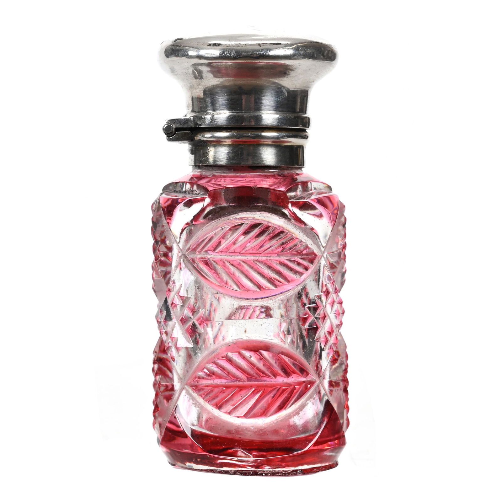 Scent Bottle, BPCG, Cranberry Cut To Clear (1 of 3)