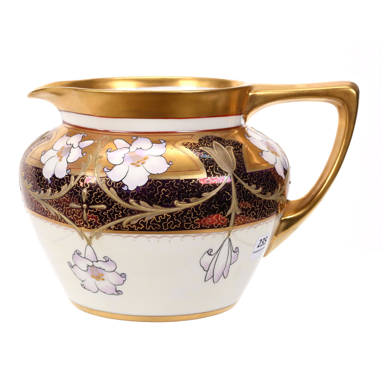 Cider Pitcher Marked Pickard, Lilium Ornatum Pattern (1 of 4)