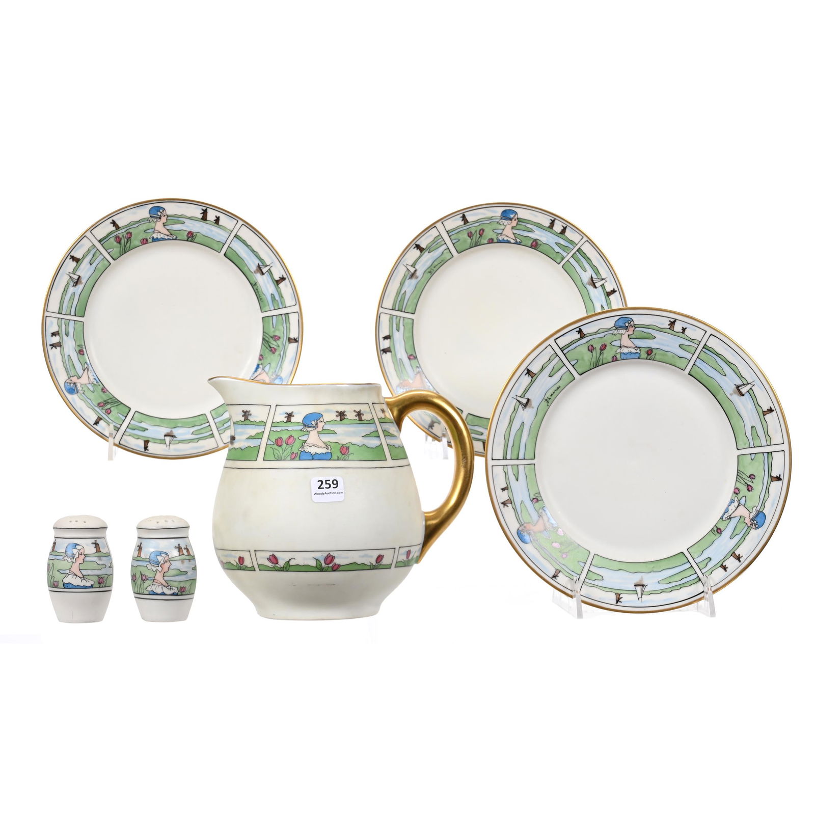 6 Marked Pickard Items, Dutch Decoration (1 of 6)