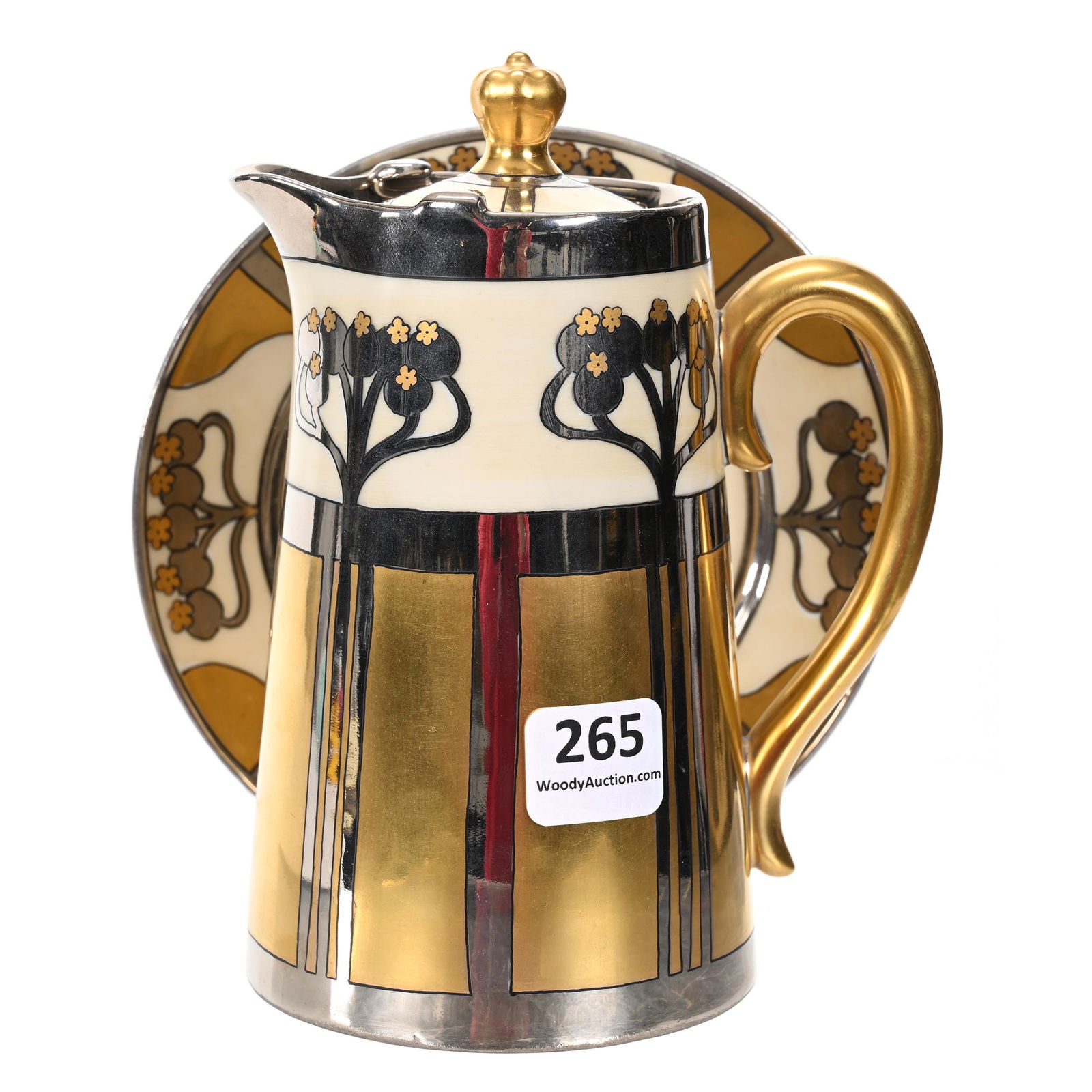 Lidded Syrup Pitcher & Underplate Marked Pickard (1 of 4)