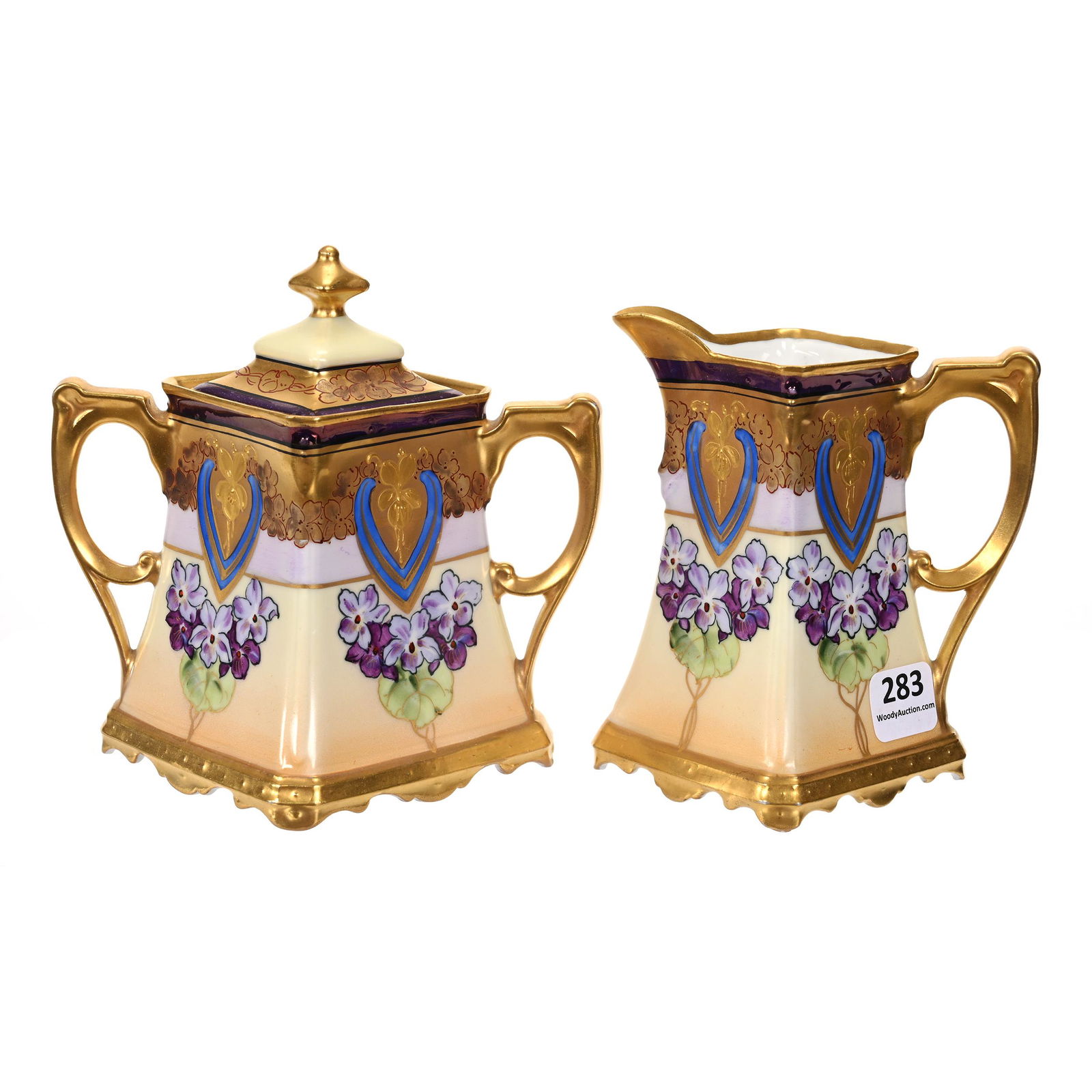 Creamer & Sugar Marked Pickard, Violet Supreme (1 of 5)