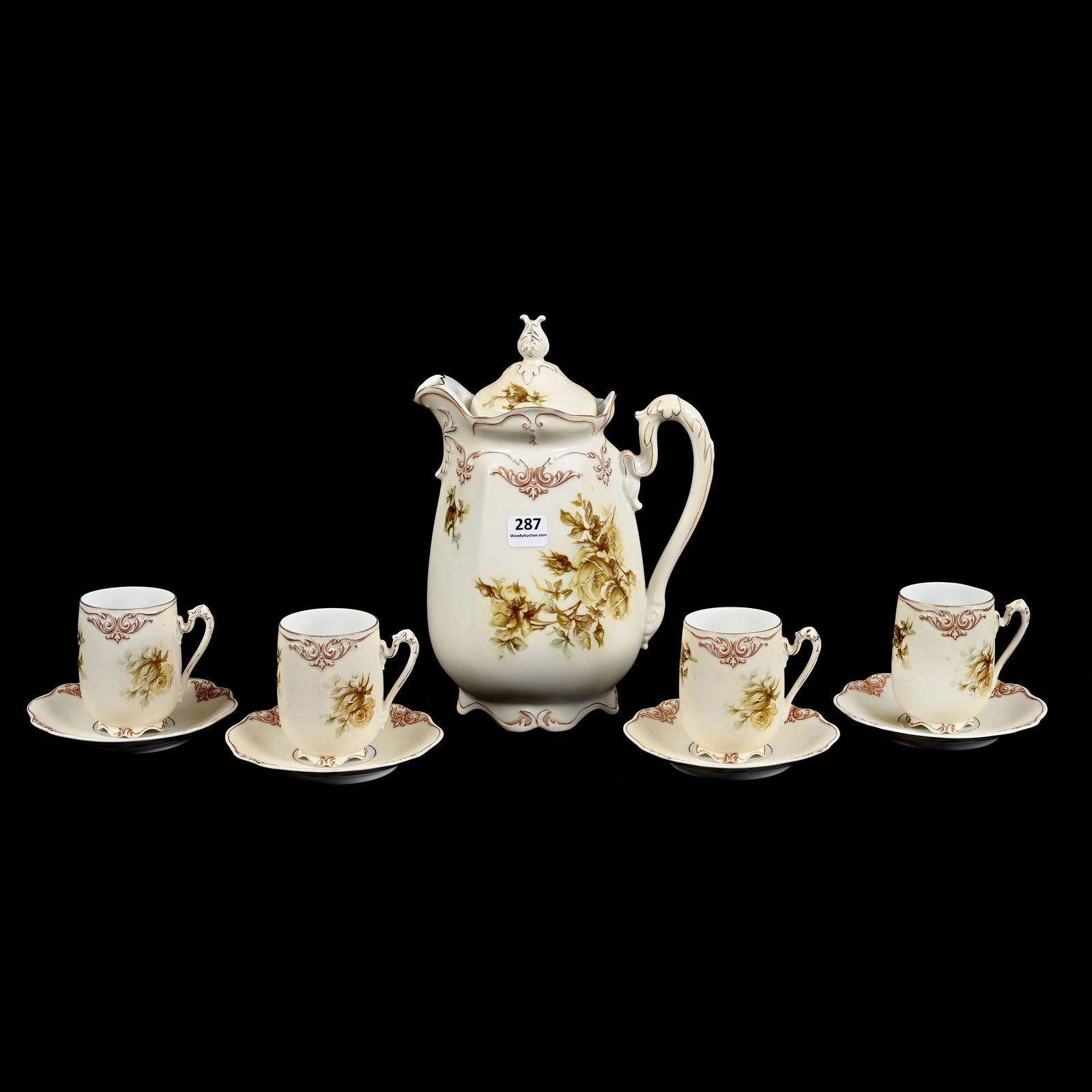 Chocolate Set Marked Old Ivory Silesia (1 of 3)