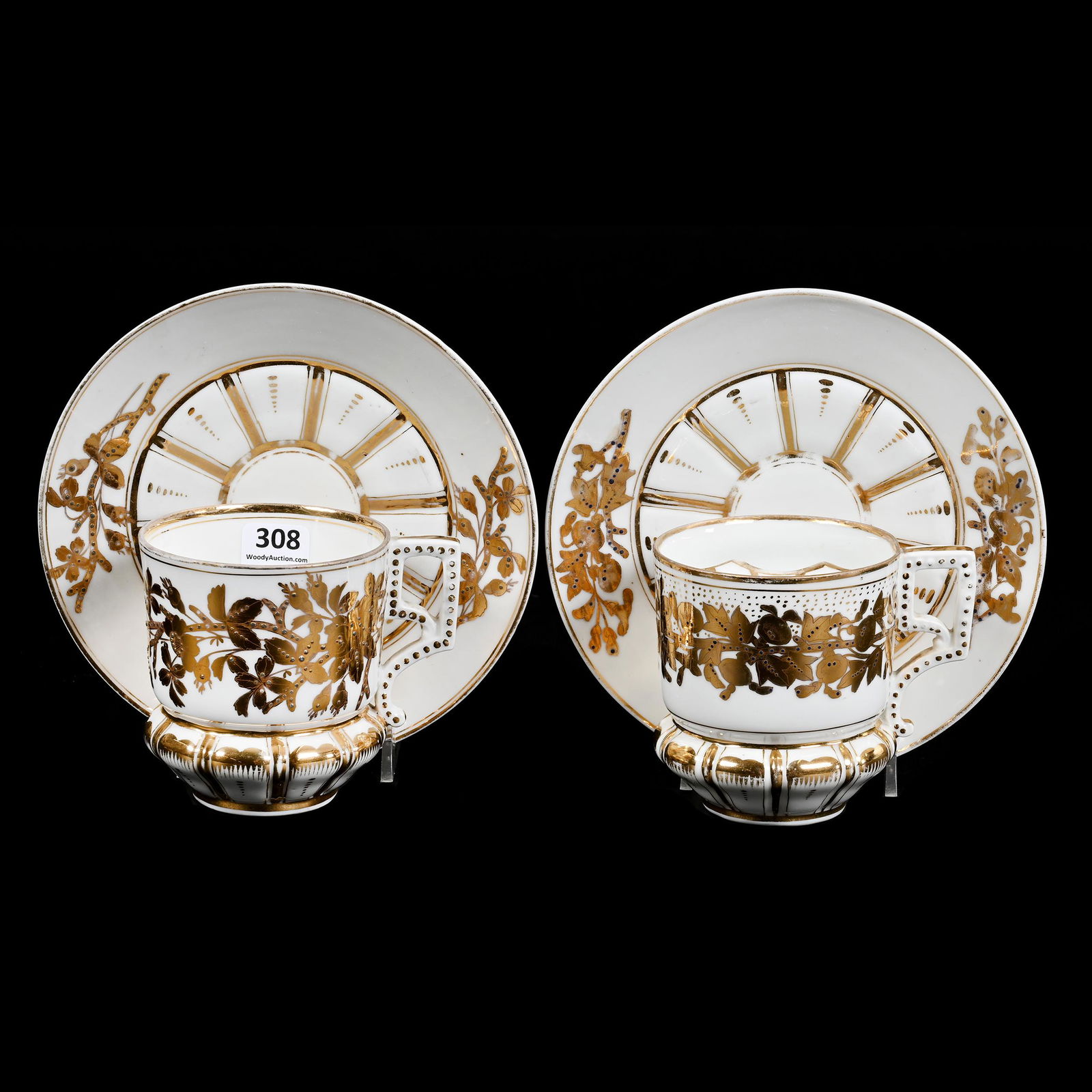 2 Cups & Saucers, Unmarked Germany (1 of 4)