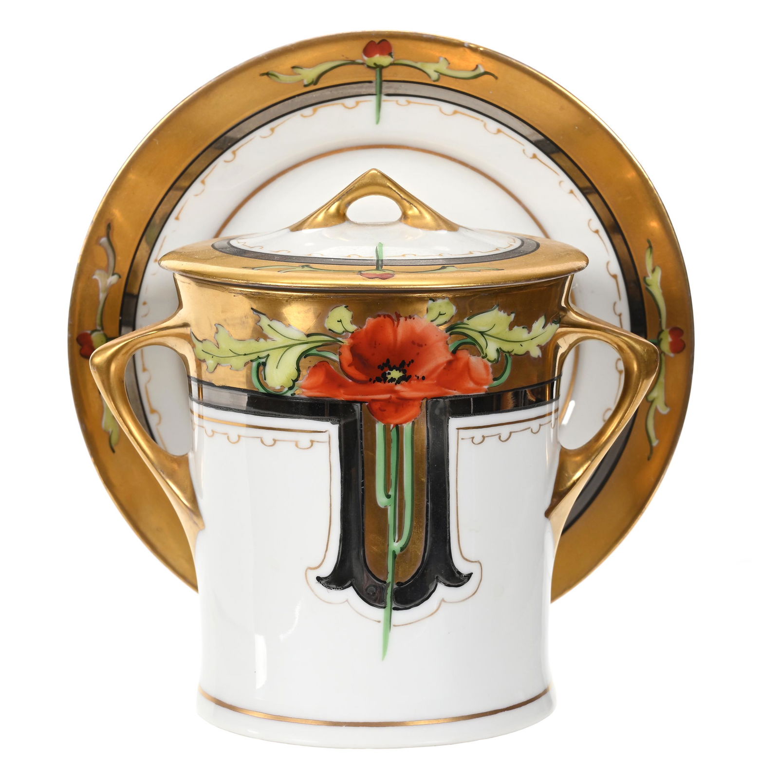 Condensed Milk Holder With Underplate Marked Stouffer (1 of 5)