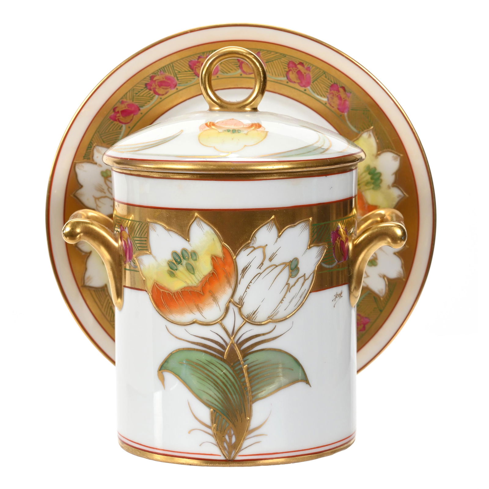 Condensed Milk Holder With Underplate Marked Pickard (1 of 4)