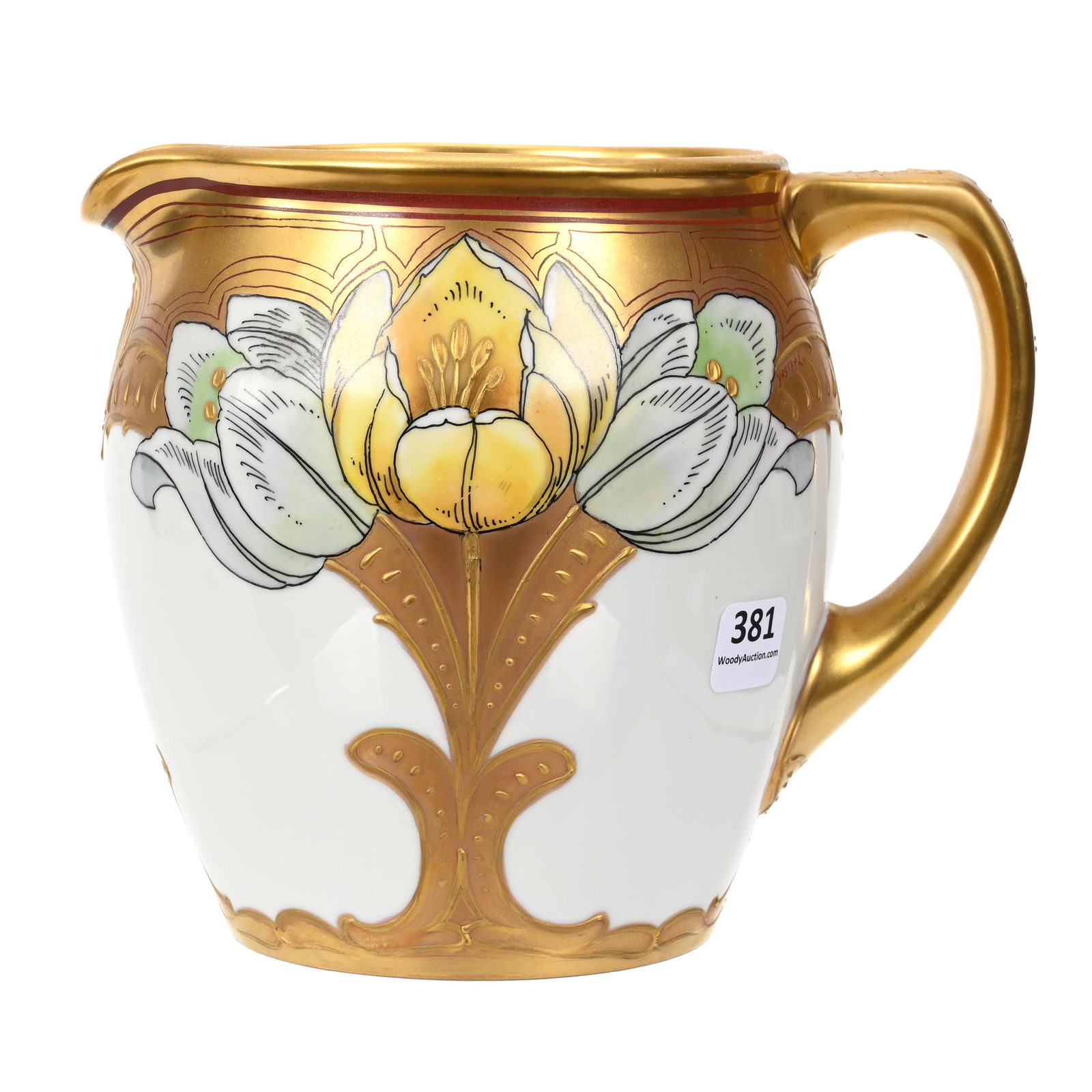 Pitcher Marked Pickard, Triple Tulip Pattern (1 of 4)