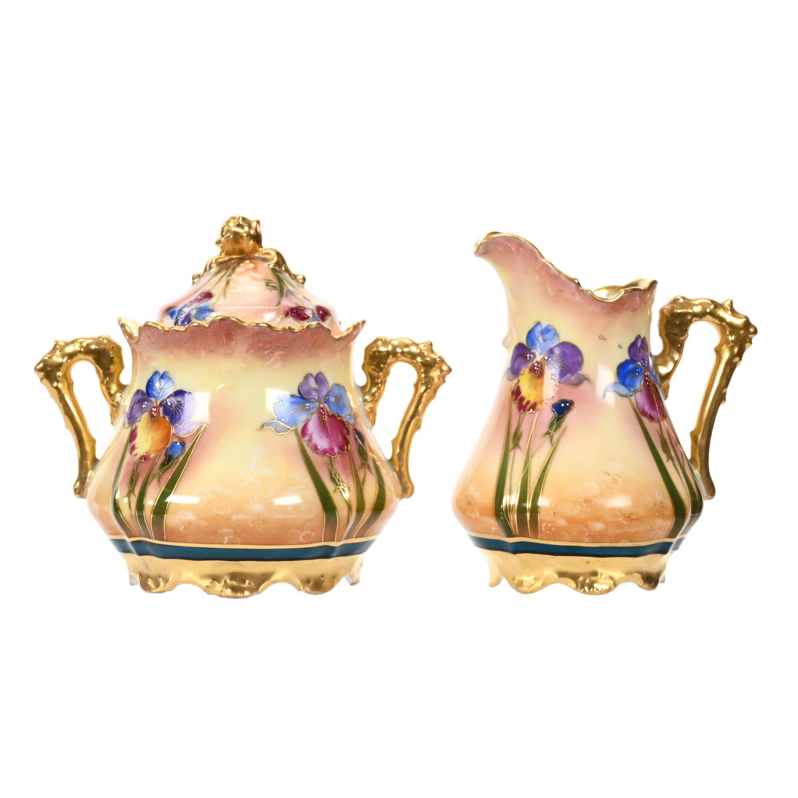 Creamer & Sugar Marked Pickard, Iris Conventional (1 of 4)