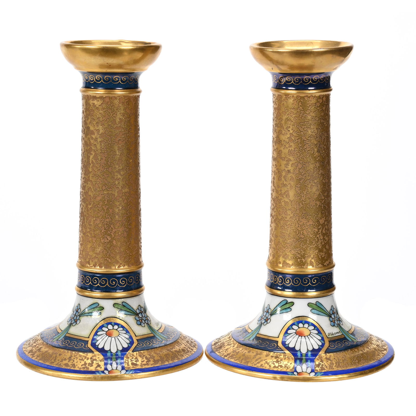 Pair Candlesticks, Unmarked Osborne Studios (1 of 4)