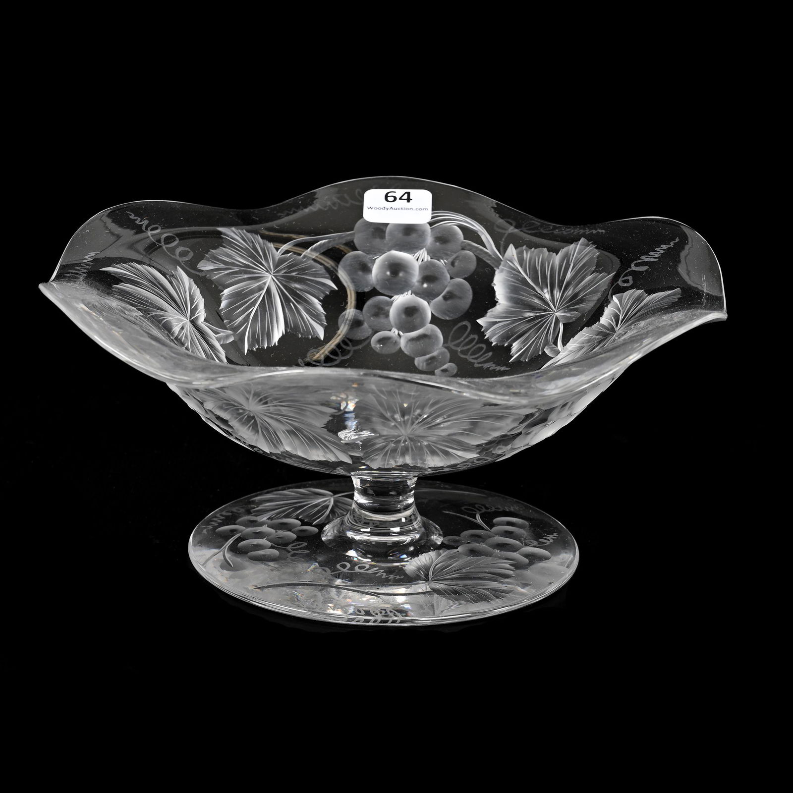 Pedestal Bowl, ABCG, Signed Tuthill Vintage Pattern (1 of 3)