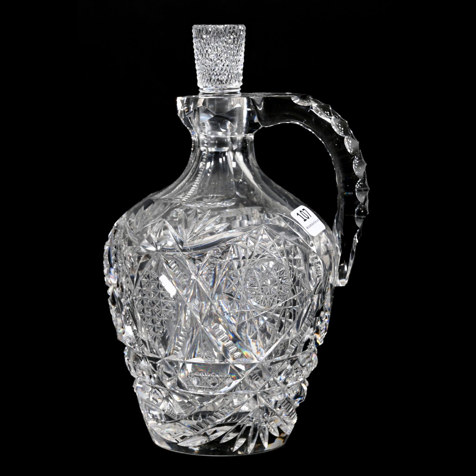 Whiskey Jug, ABCG, Signed Libbey Somerset Pattern (1 of 3)