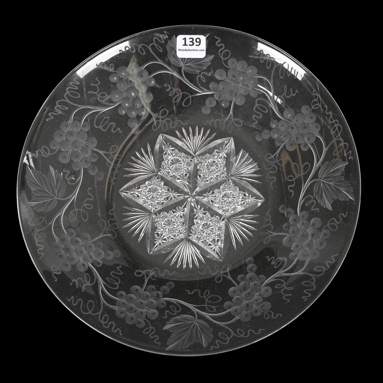 Plate, American Brilliant Cut Glass, Signed Tuthill (1 of 2)
