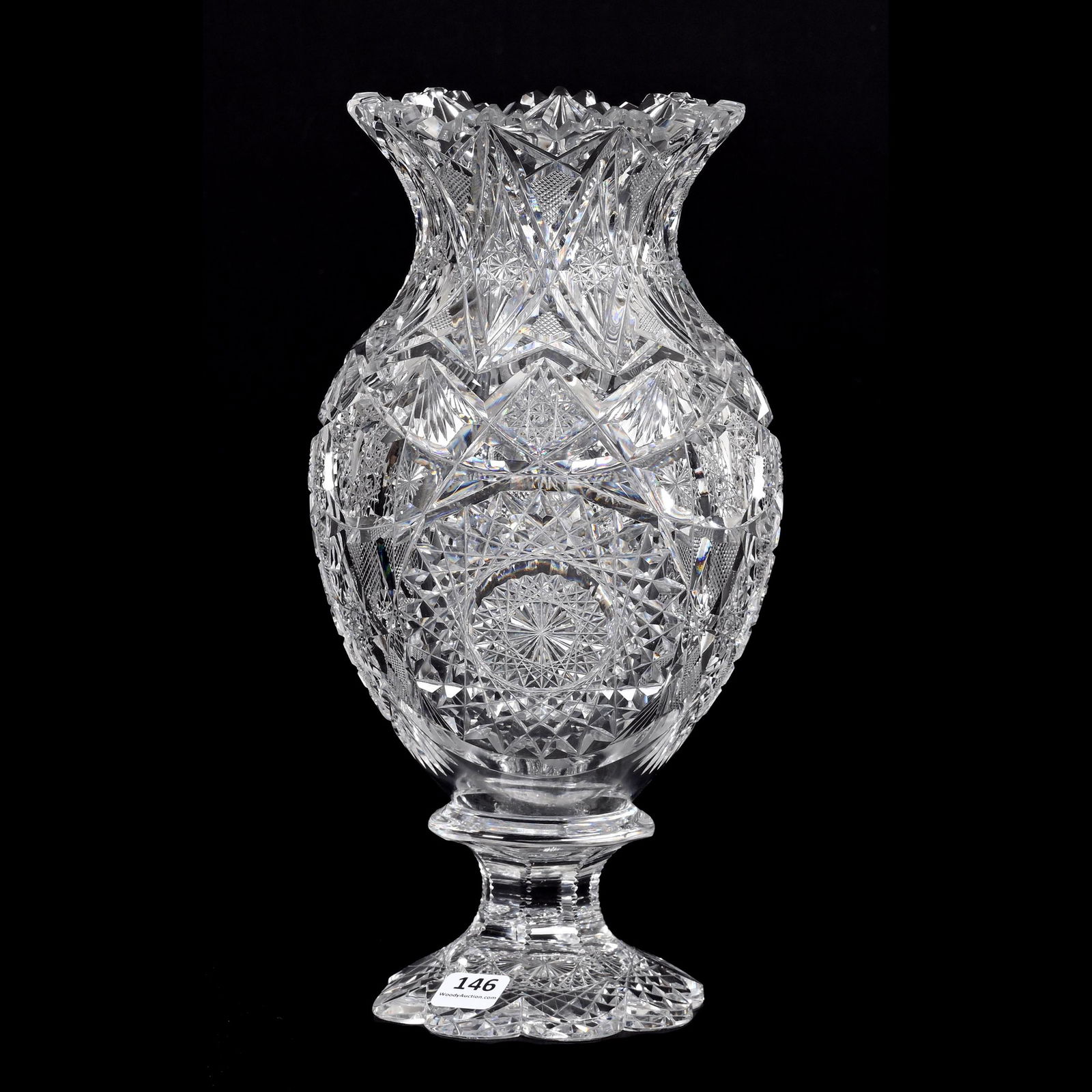 Pedestal Vase, ABCG, Mercedes Pattern By Clark (1 of 3)