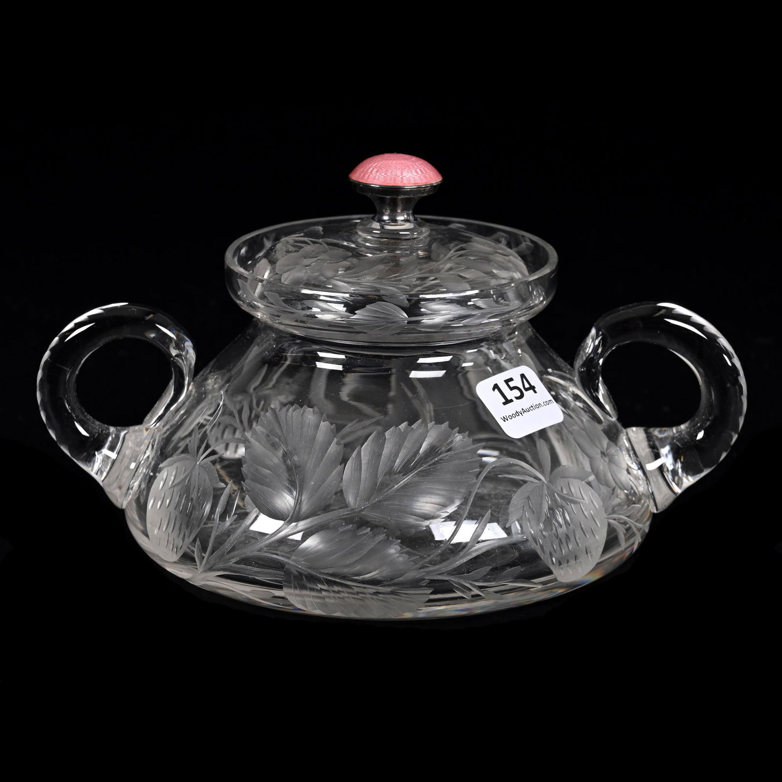 Jam Jar, ABCG, Engraved Strawberry Pattern (1 of 3)