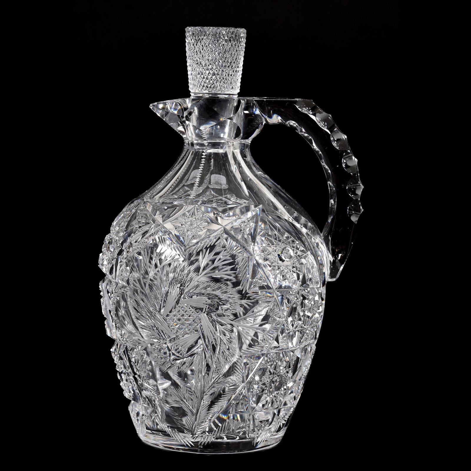 Whiskey Jug, ABCG, Signed Libbey Corena Pattern (1 of 6)