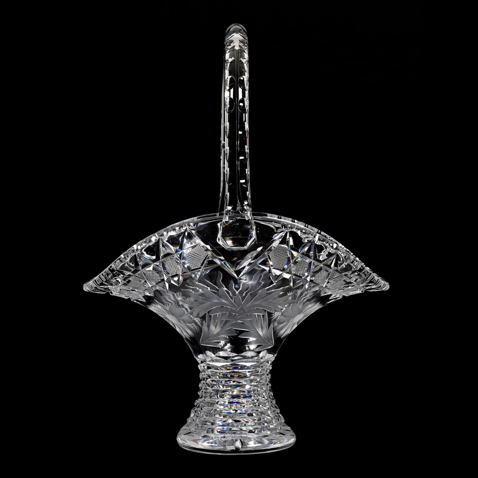 Easter Basket, American Brilliant Cut Glass (1 of 3)