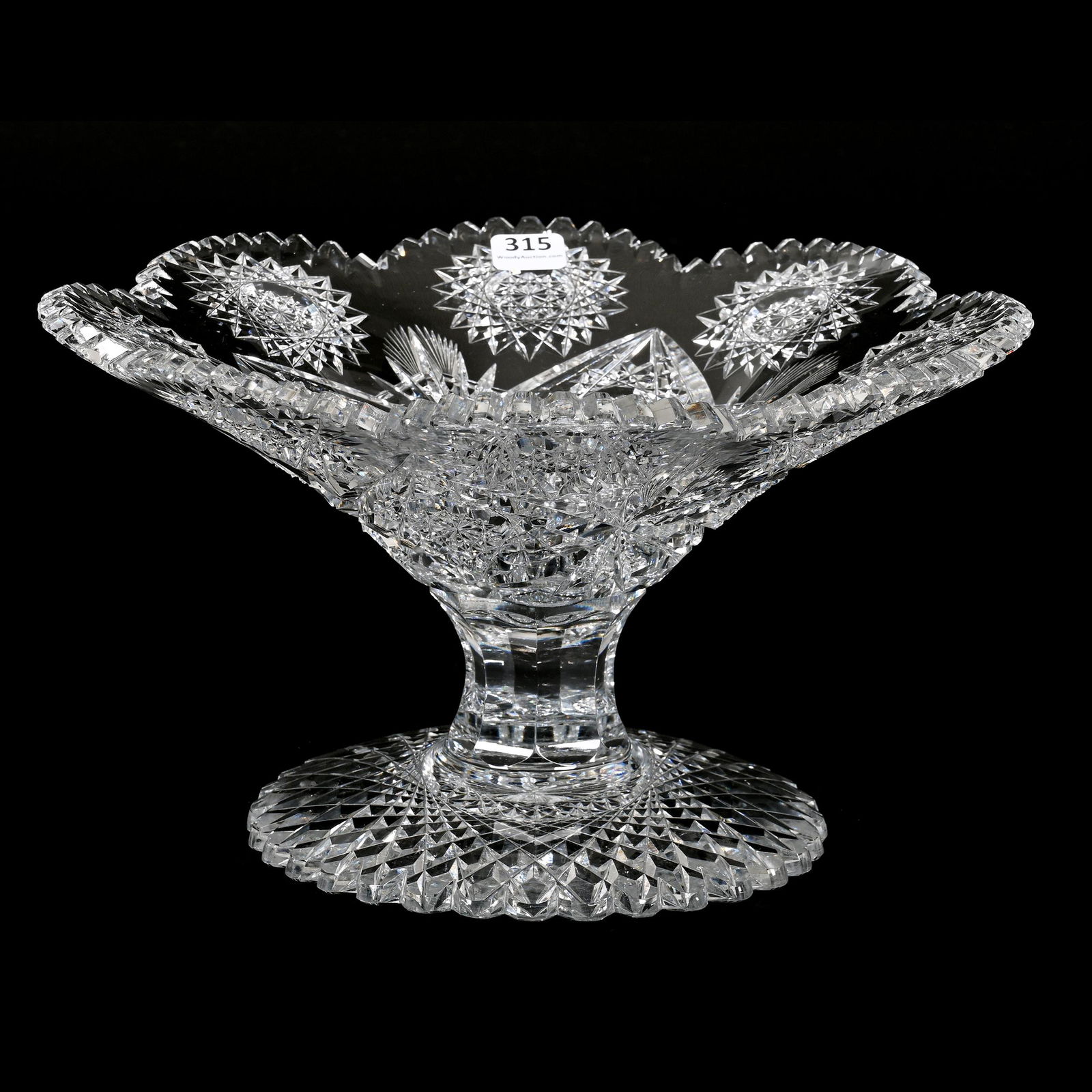 Tazza Compote, ABCG, Constellation Pattern By Hawkes (1 of 3)