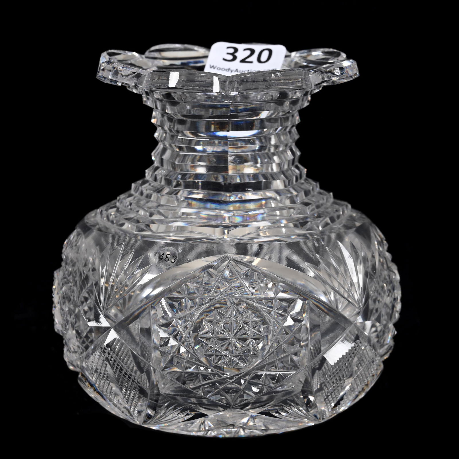 Flower Center, American Brilliant Cut Glass (1 of 4)