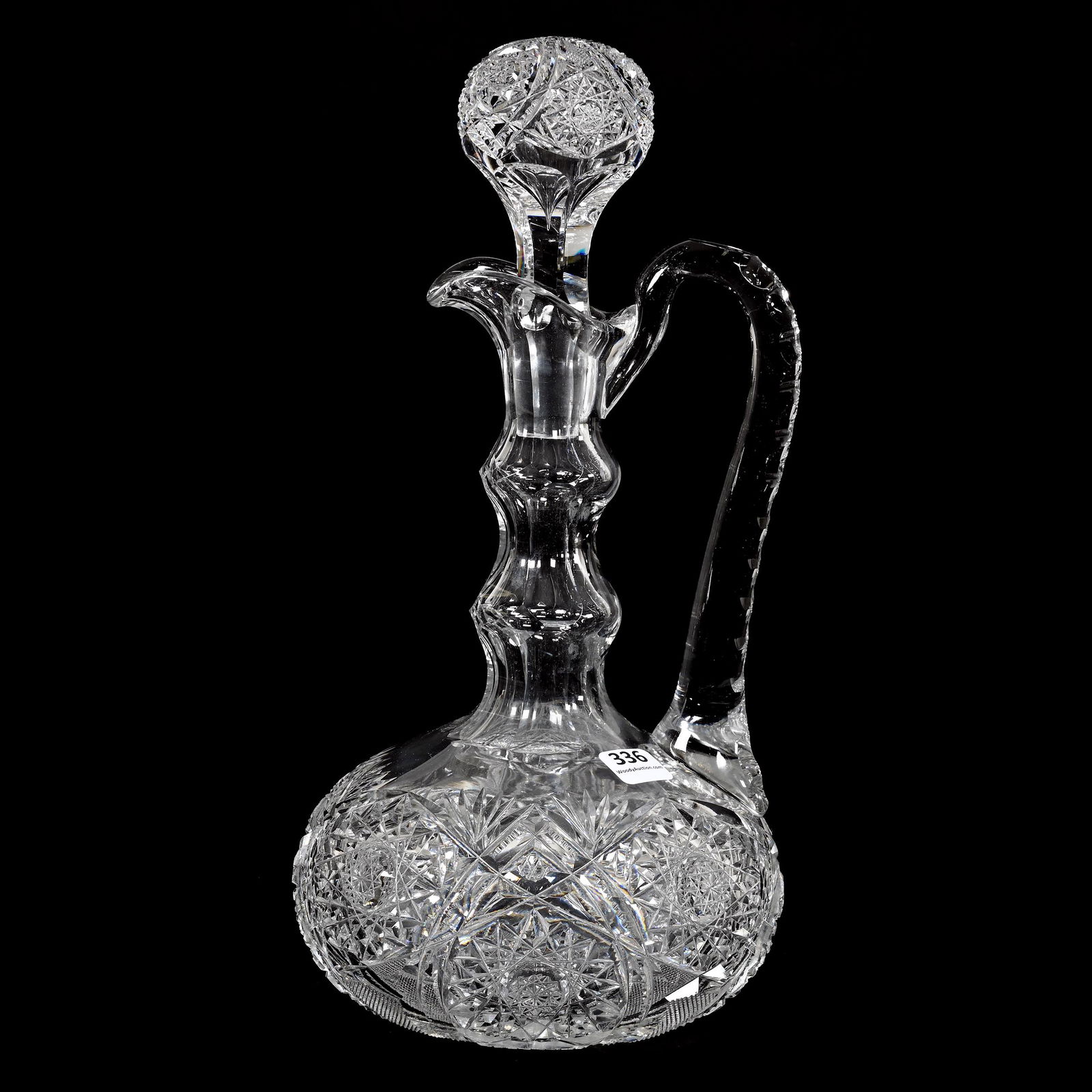 Decanter, American Brilliant Cut Glass, Double Goose Neck (1 of 3)