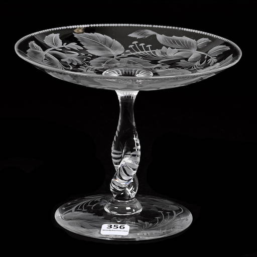 Compote, American Brilliant Cut Glass, Signed Libbey (0356) on May 28, 2022 Woody Auction LLC