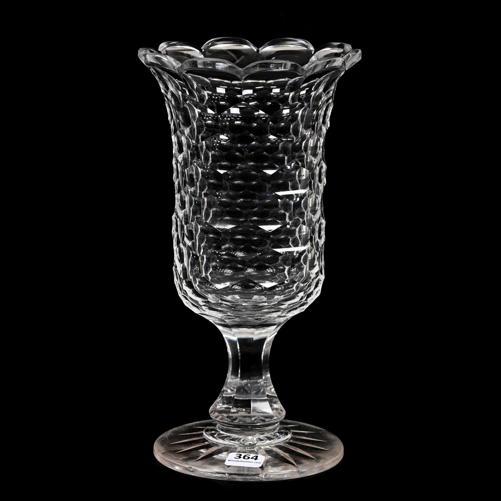 Pedestal Celery Vase, American Brilliant Cut Glass (1 of 3)