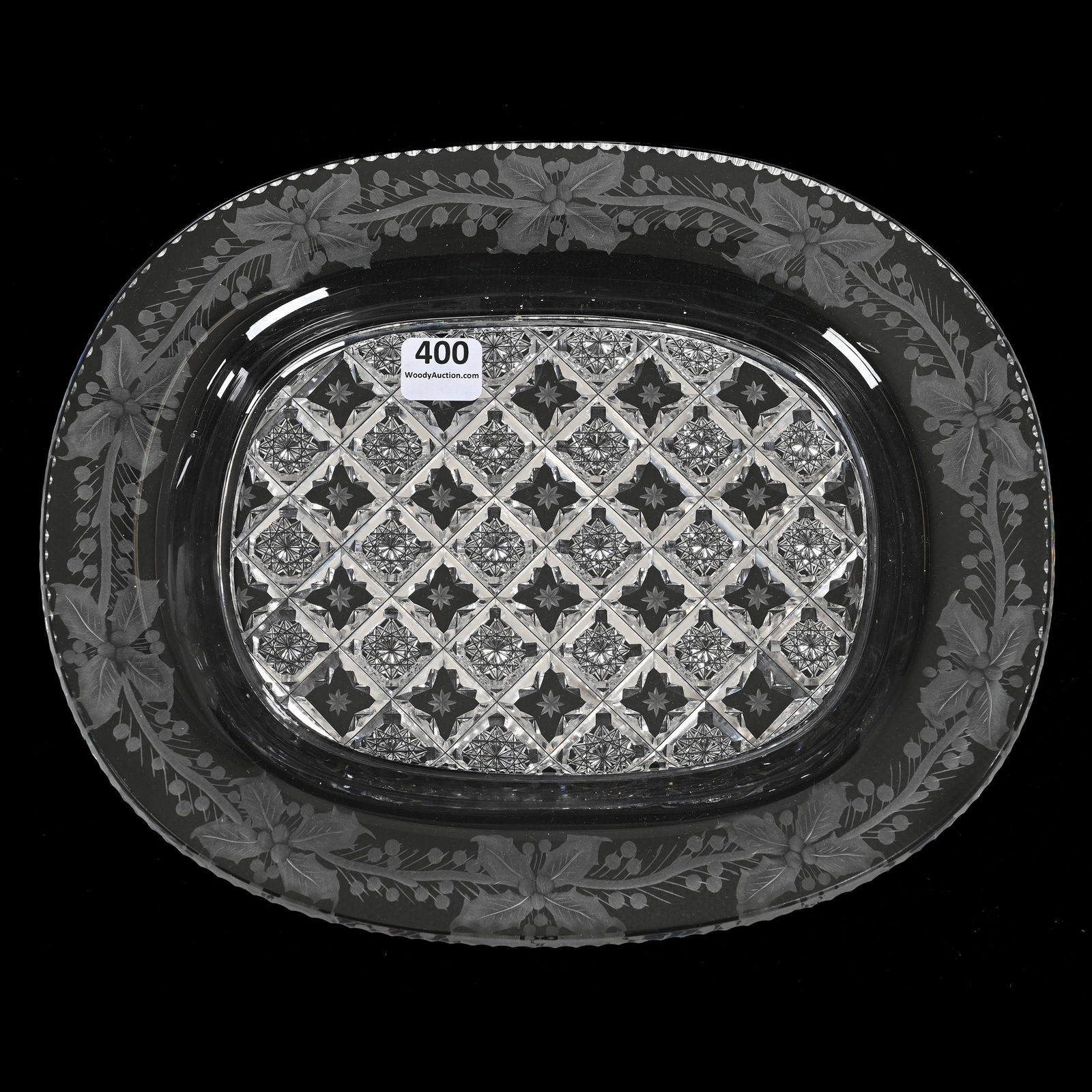 Oval Tray, ABCG, Snowflake & Holly By Sinclaire (1 of 2)