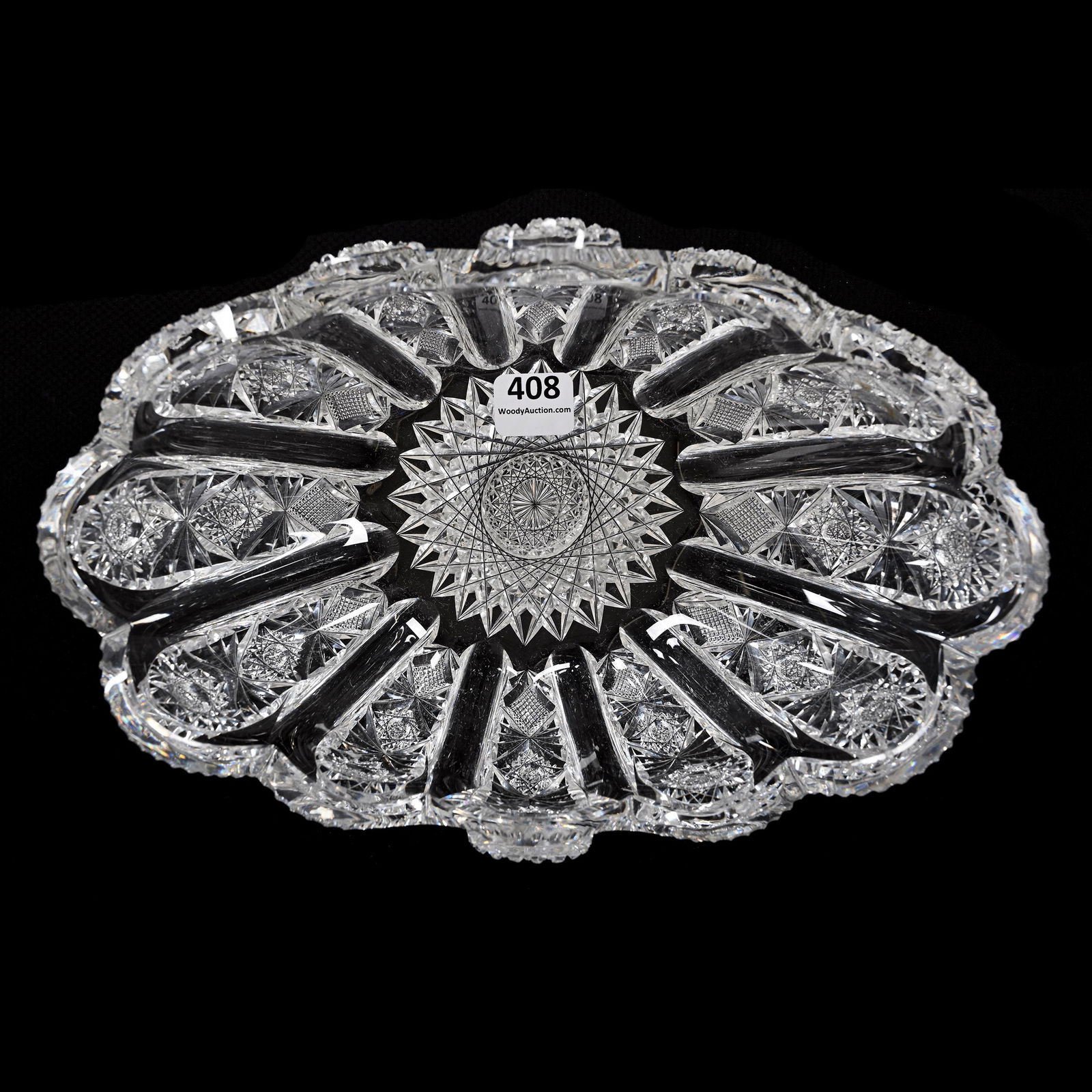 Oval Bowl, Blown Mold, ABCG, Signed Hawkes (1 of 3)