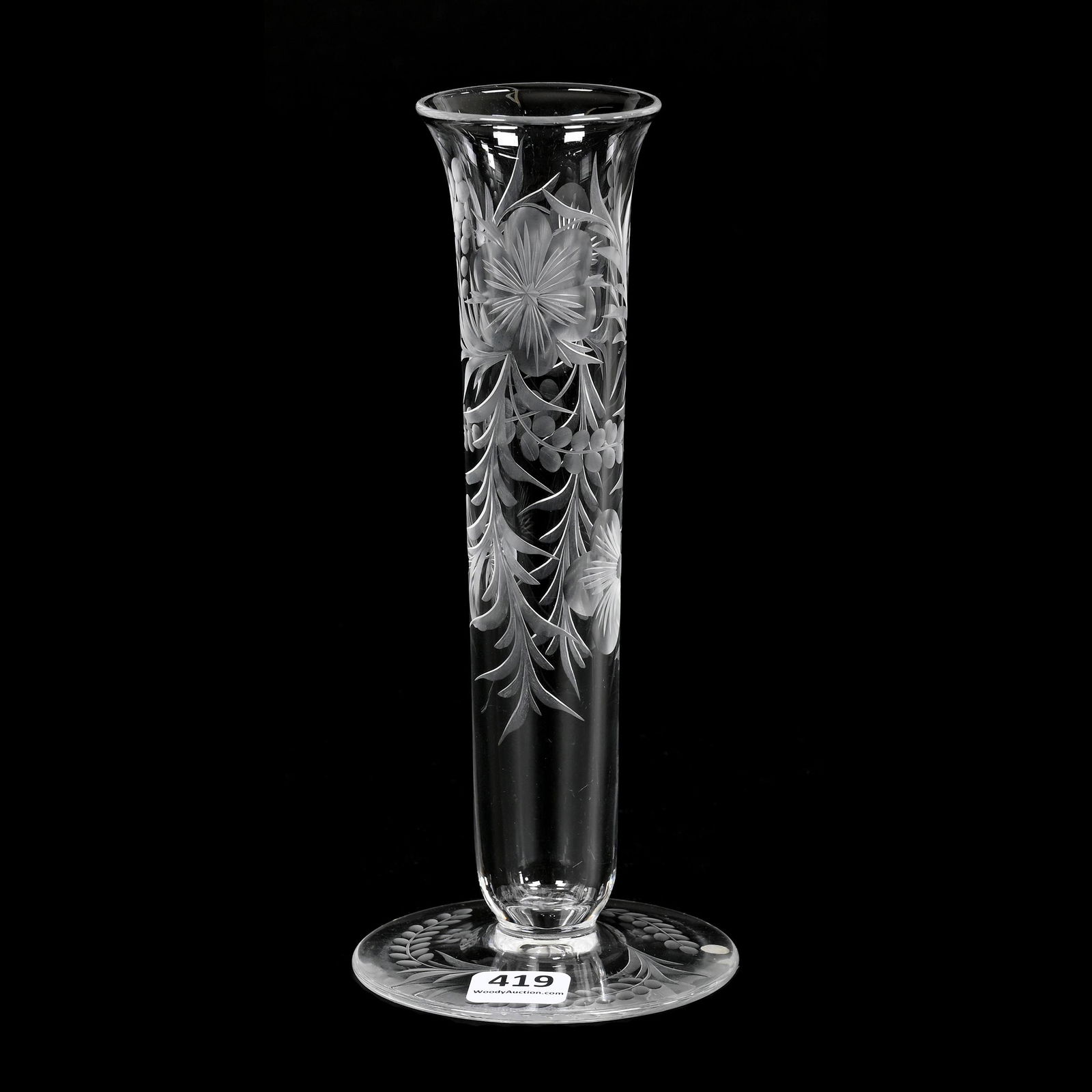 Bud Vase, ABCG, Signed Tuthill Cosmos Pattern (1 of 3)