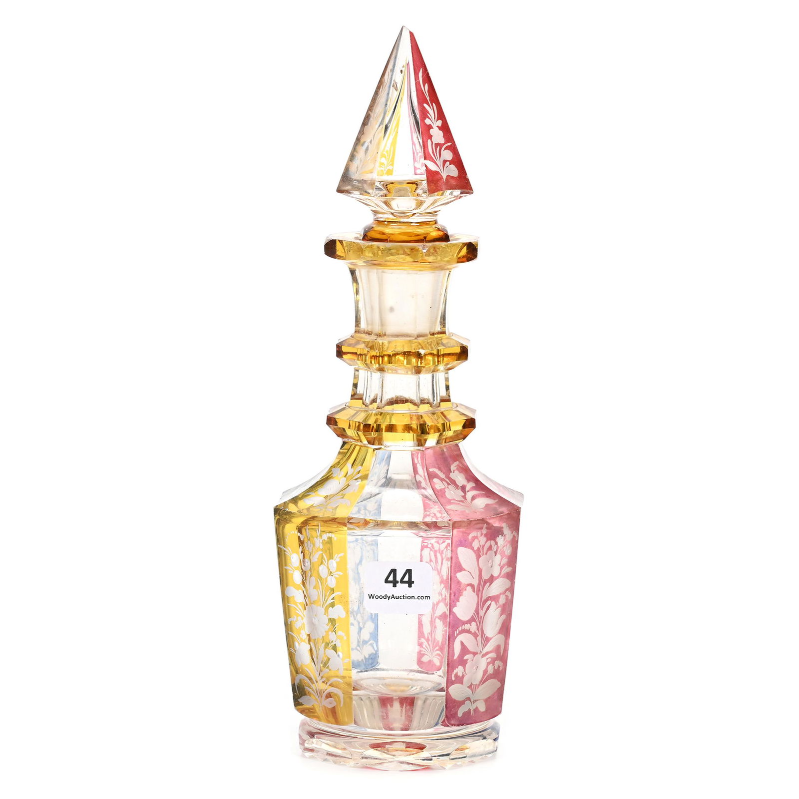 Decanter, Clear Bohemian Art Glass (1 of 7)